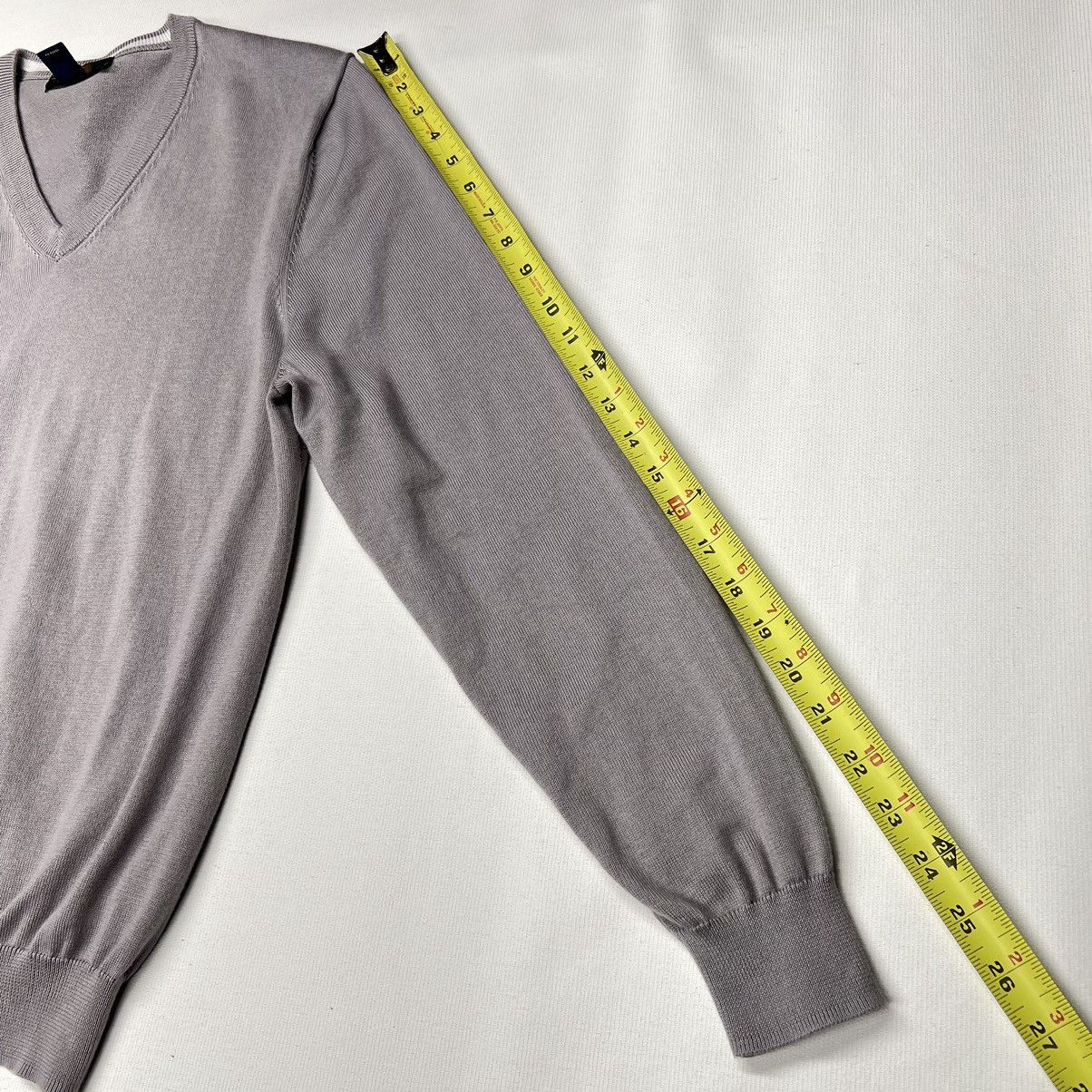 Brooks Brothers Brooks Brothers Sweater Grey V-Neck Pullover Supima Cotton Size US M / EU 48-50 / 2 - 16 Thumbnail