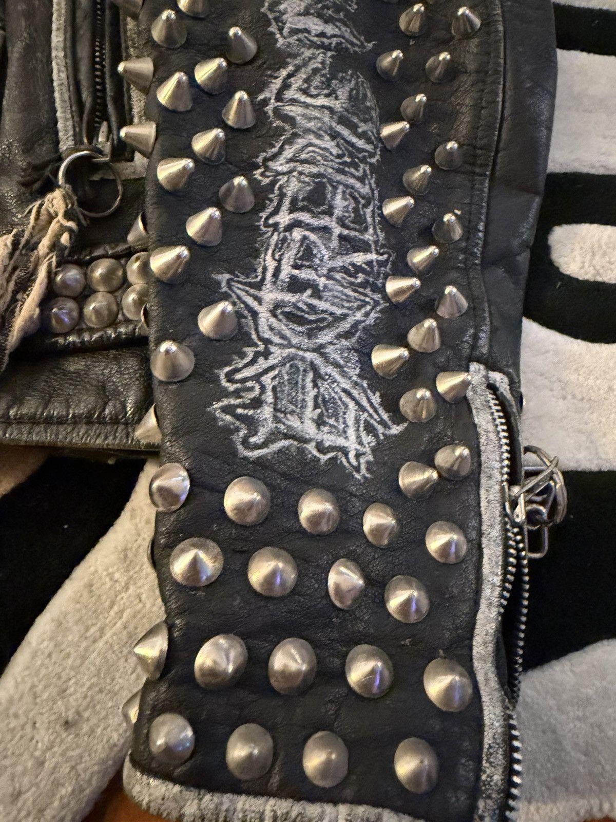 Vintage Gunna 1 of 1 D.O.C Collection Spikes Biker Jacket Size US M / EU 48-50 / 2 - 4 Thumbnail