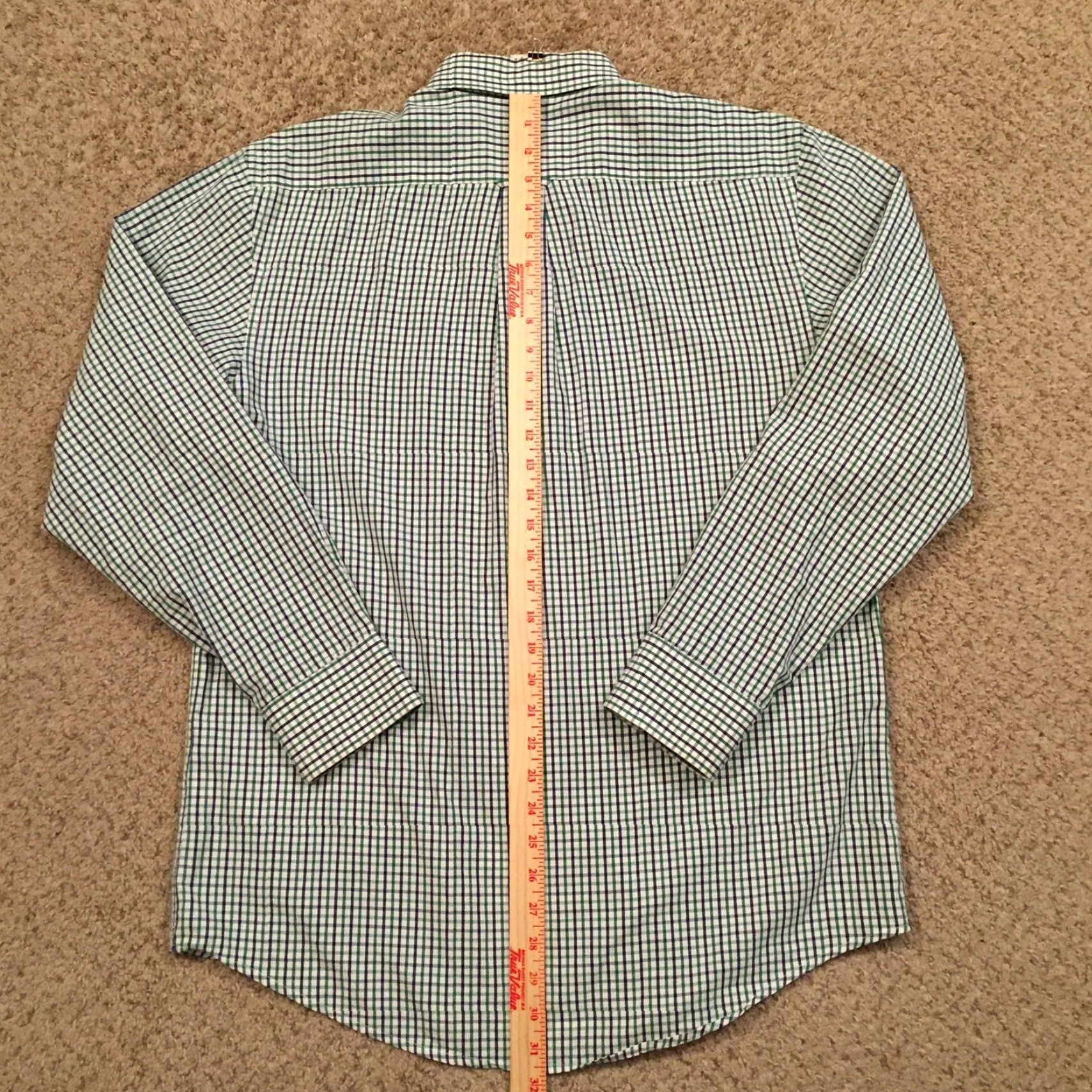 Izod IZOD Shirt Mens Medium Green Purple Plaid Long Sleeve Button Down Size US M / EU 48-50 / 2 - 6 Thumbnail