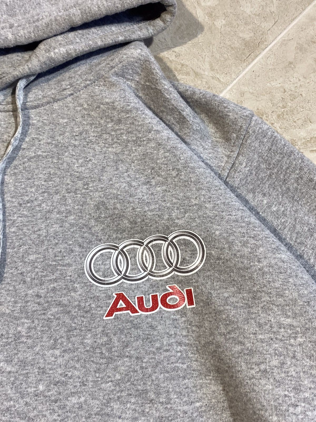 Audi Vintage 2000s Y2k Audi racing streetwear hype grey hoodie Size US M / EU 48-50 / 2 - 3 Thumbnail