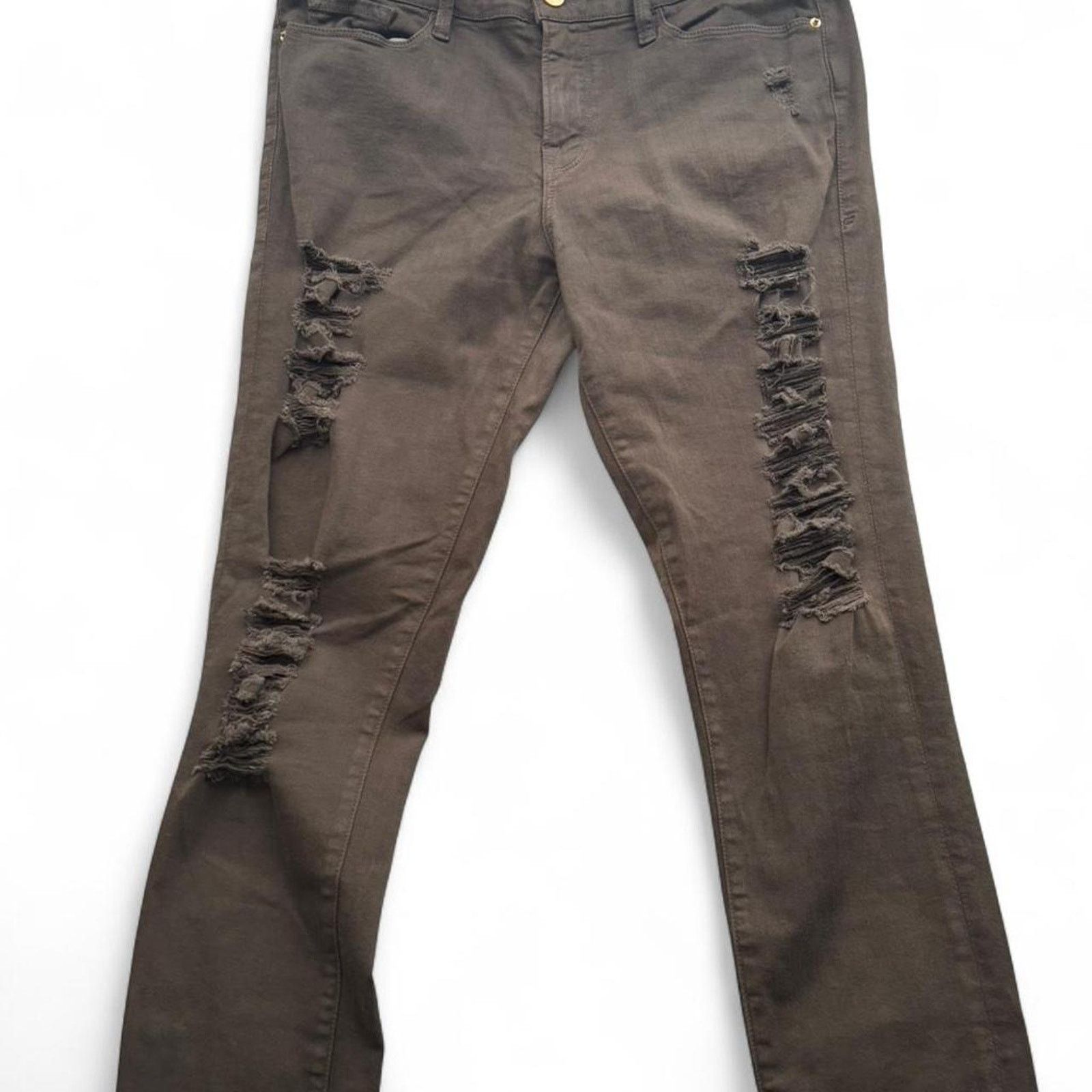 Frame Green ripped skinny jeans size Size 31" - 1 Thumbnail