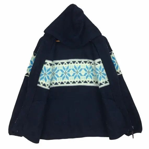 North Sea Clothing Vtg NORTH SEA ANCESTRESS Navajo Fleece Hoodie Jacket Size L / US 10 / IT 46 - 7 Thumbnail
