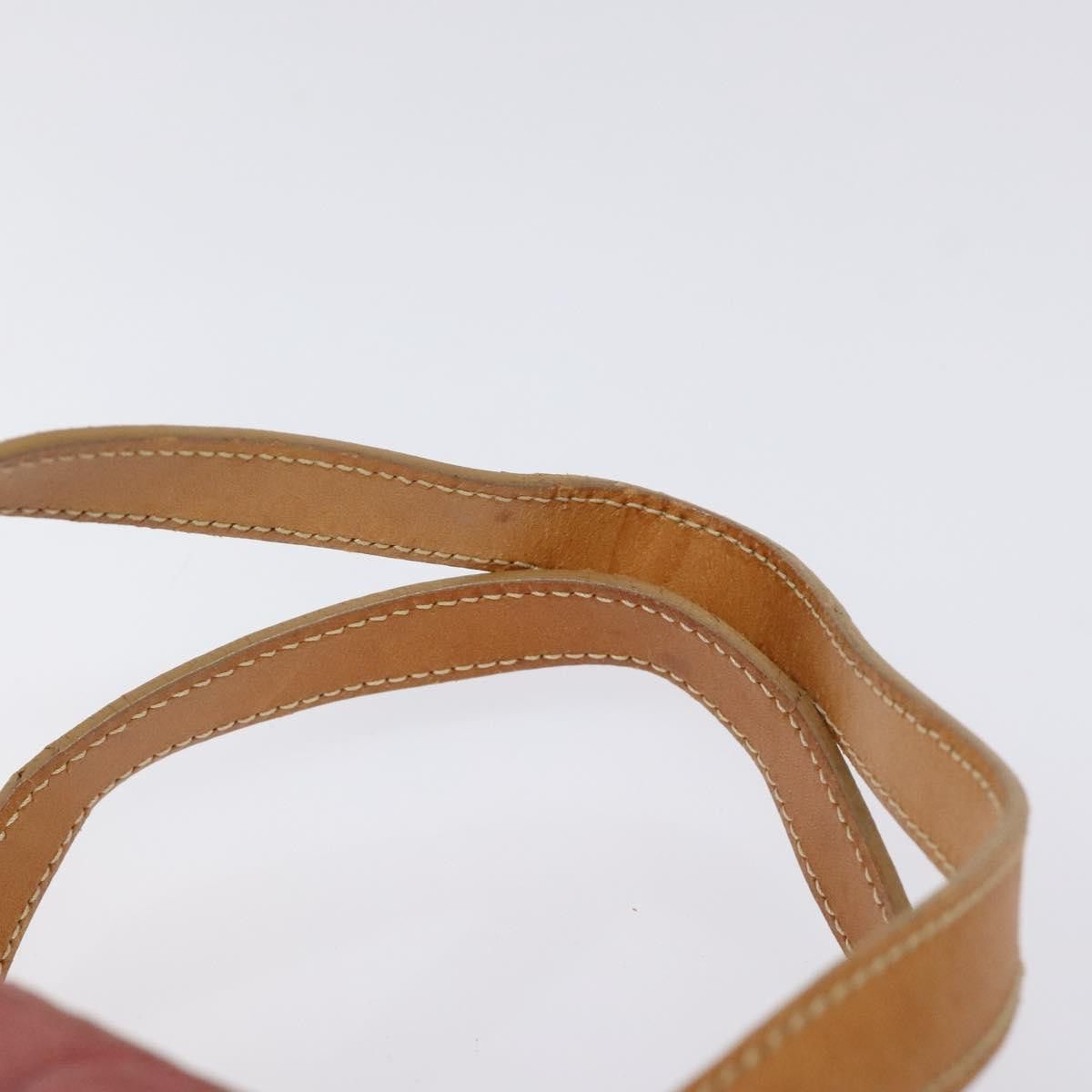 Celine CELINE C Macadam Canvas Hand Bag Suede Pink Gold Size ONE SIZE - 8 Thumbnail