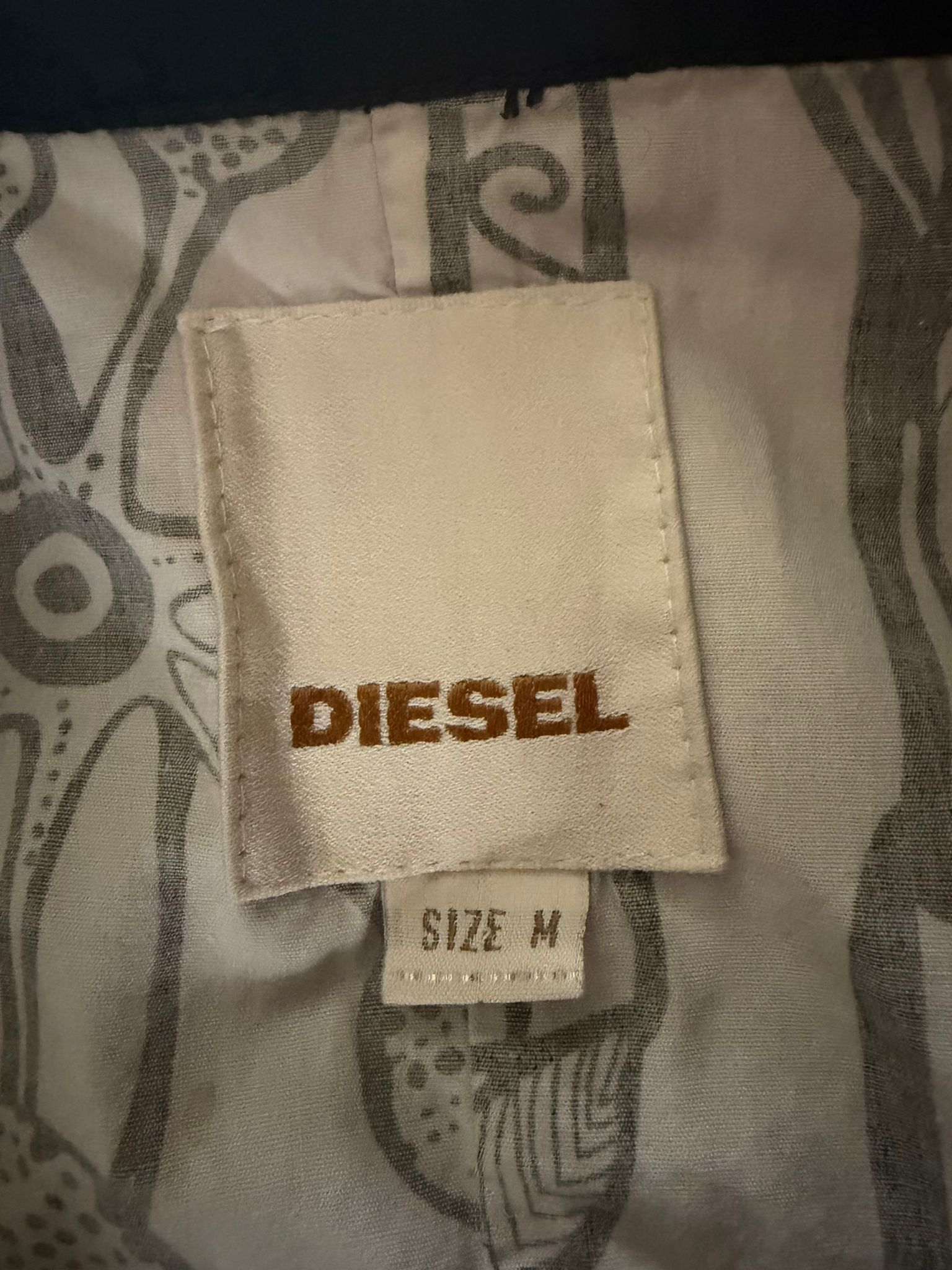 Diesel Diesel Vintage Y2K Black Coated Bomber Jacket Graphic Sz M Size US M / EU 48-50 / 2 - 3 Thumbnail