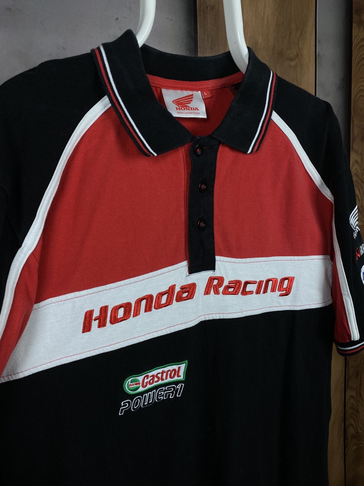 Honda 🏁Vintage Polo T-Shiry Honda Racing Official Licensed Tee🏁 Size US L / EU 52-54 / 3 - 3 Thumbnail