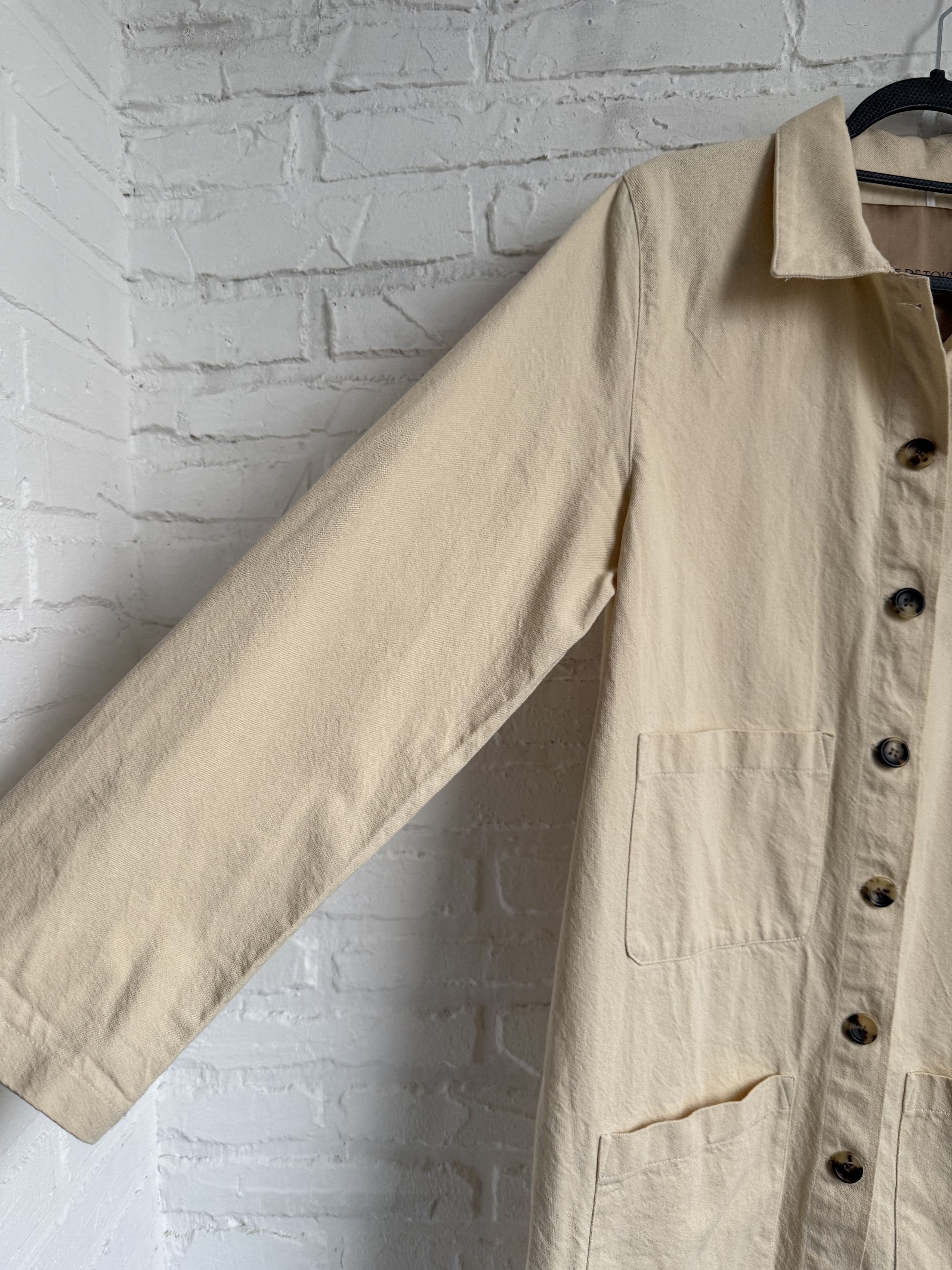 Japanese Brand RUE DE TOKYO Beige Cotton denim work jacket Size L / US 10 / IT 46 - 10 Thumbnail