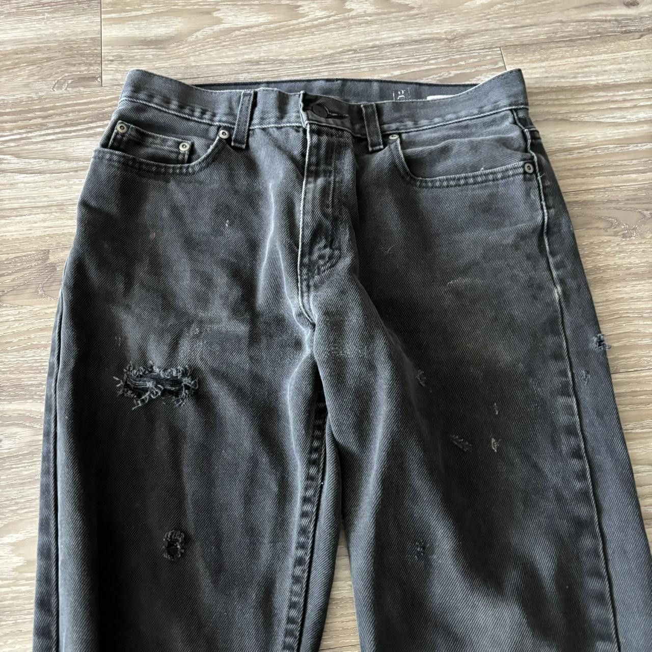 Vintage Crazy Vintage Y2K/2000s Grunge Black Distressed Denim Jeans! 30x31 Size US 30 / EU 46 - 5 Thumbnail