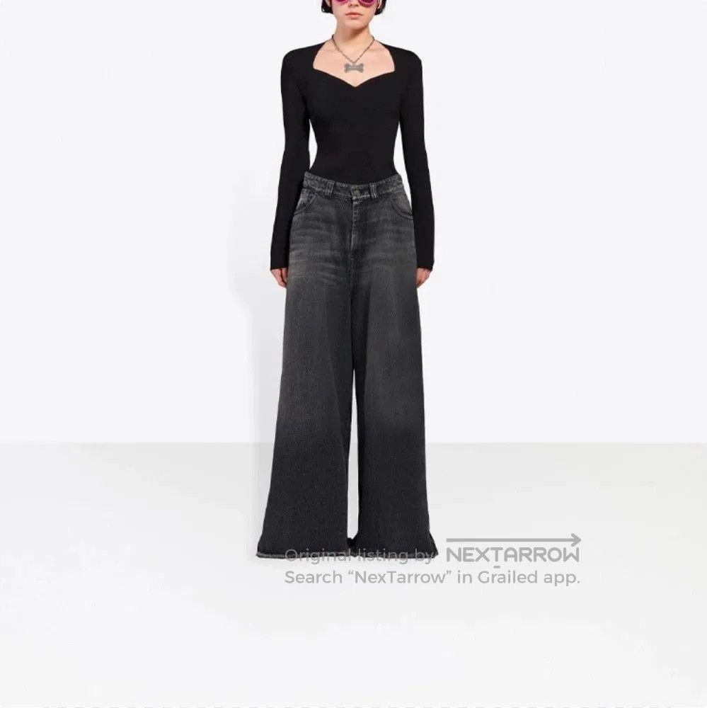 Balenciaga Balenciaga Wide-Leg Washed Jeans. Size 29" - 3 Thumbnail