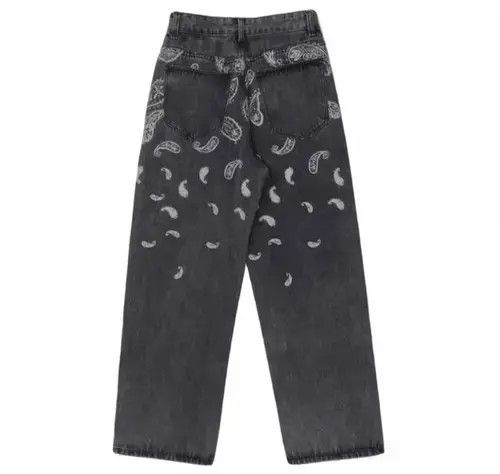 Japanese Brand × Vintage black bandana ornament denim Size US 33 - 2 Thumbnail