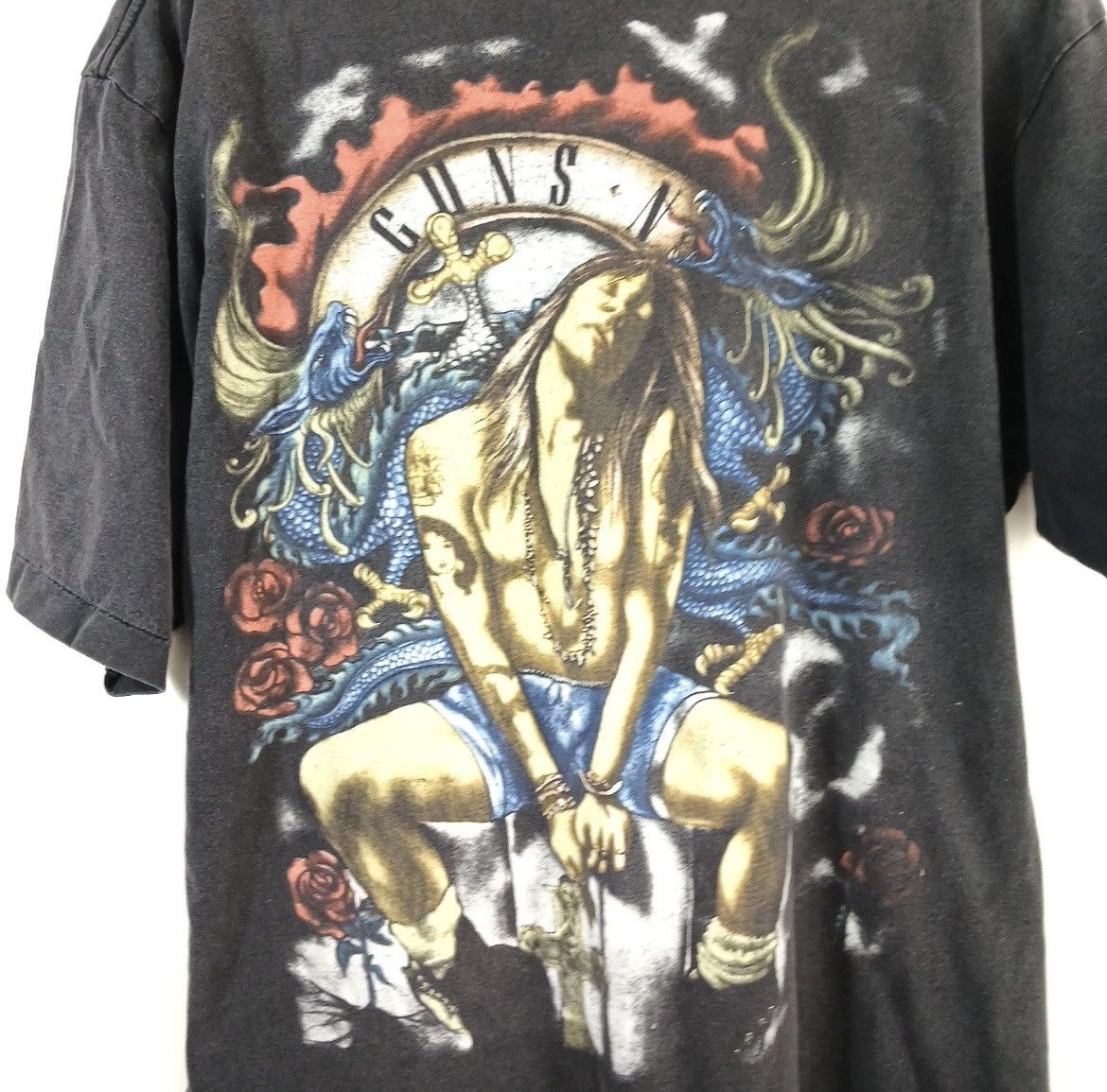 Vintage Vintage 90s Guns n Roses tee Size US L / EU 52-54 / 3 - 5 Thumbnail
