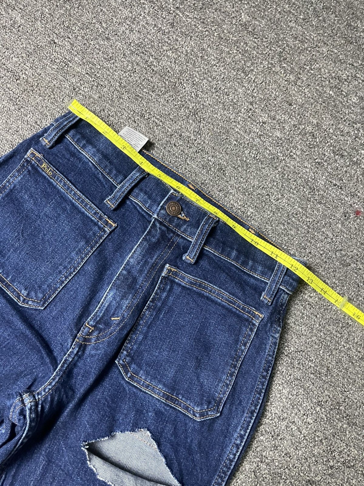 Polo Ralph Lauren × Vintage POLO RALPH LAUREN FRONT DOUBLE POCKET FLARE JEANS (103) Size 25" / US 0 / IT 36 - 4 Thumbnail