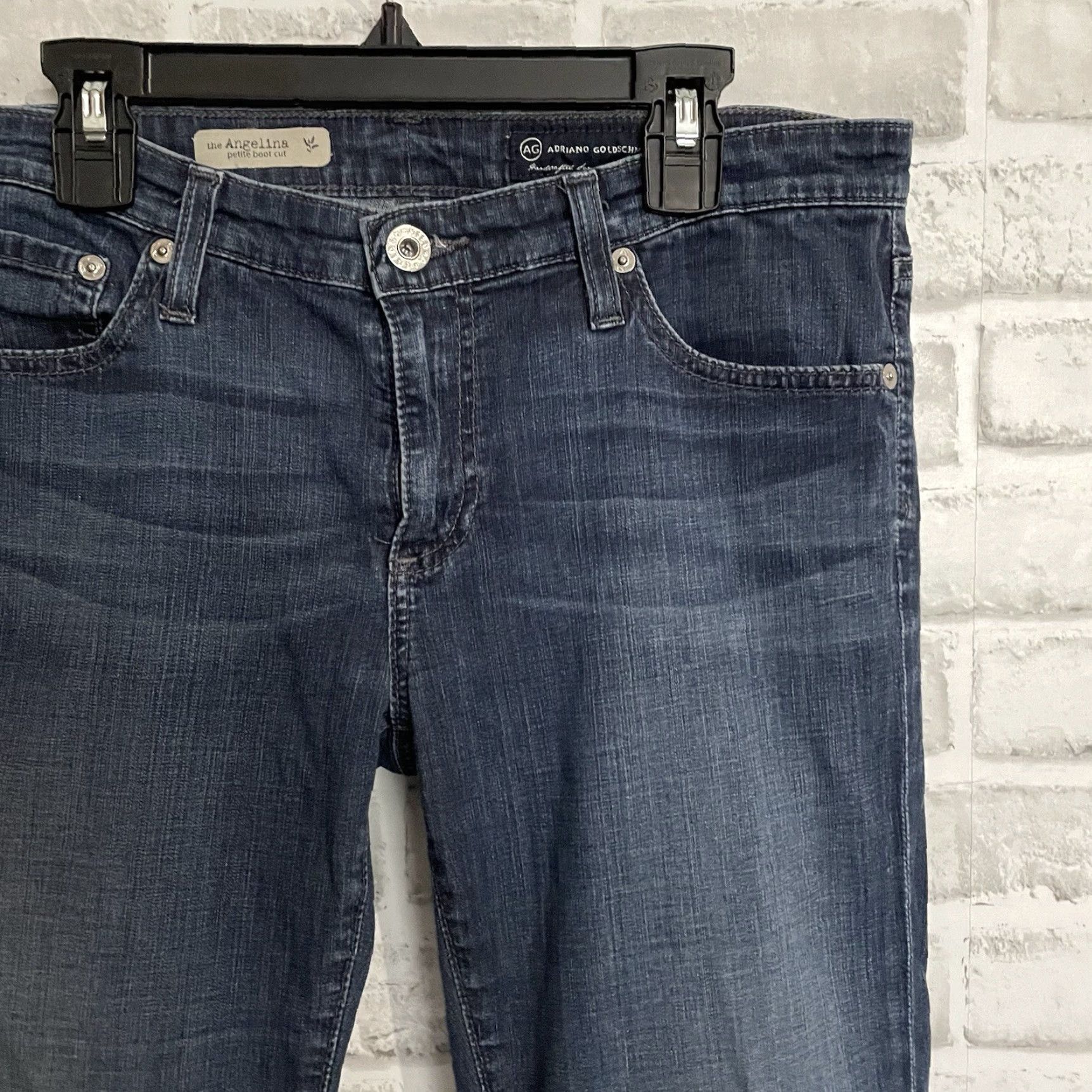 Vintage AG Adriano Goldschmied Angelina Petite Bootcut Jeans Womens 29R x30 Blue Boots cut Petite Womens Size 29" - 2 Thumbnail