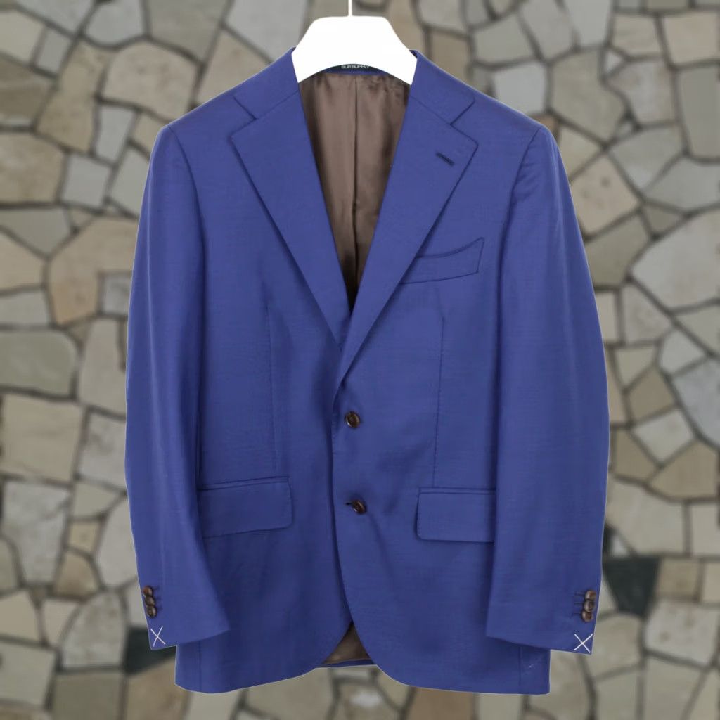 Suitsupply Suitsupply Suit Mens UK 38 / UK 34 Blue Wool La Spalla Brescia Notch Lapel Formal Business Size 38R - 1 Thumbnail