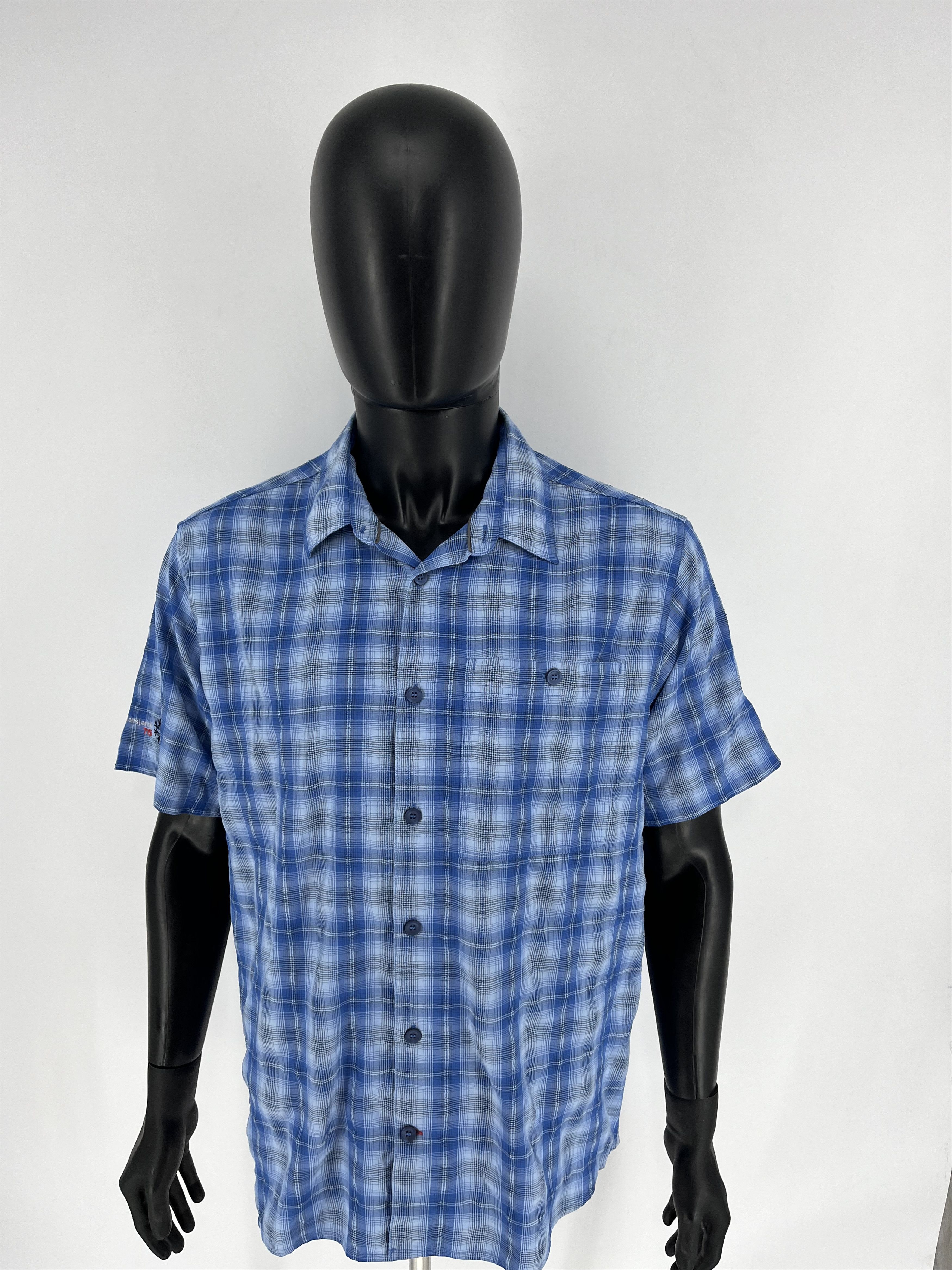 Mammut Mammut Mens L Blue Plaid Short Sleeve Button Up Shirt Shirt Size US L / EU 52-54 / 3 - 6 Thumbnail