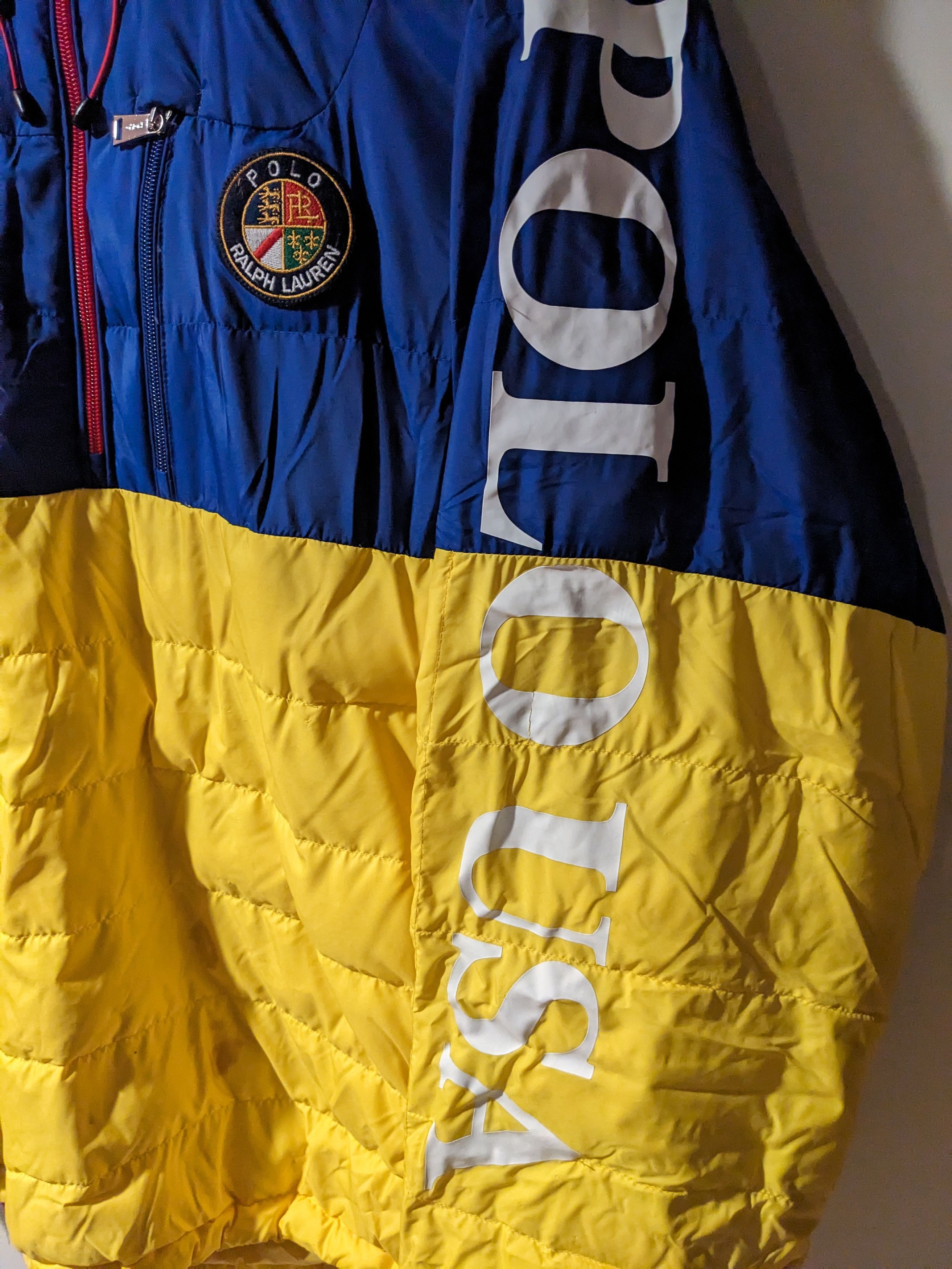 Polo Ralph Lauren × Vintage POLO Ralph Lauren USA Cookie Crest Puffer Down Jacket Size US L / EU 52-54 / 3 - 2 Thumbnail