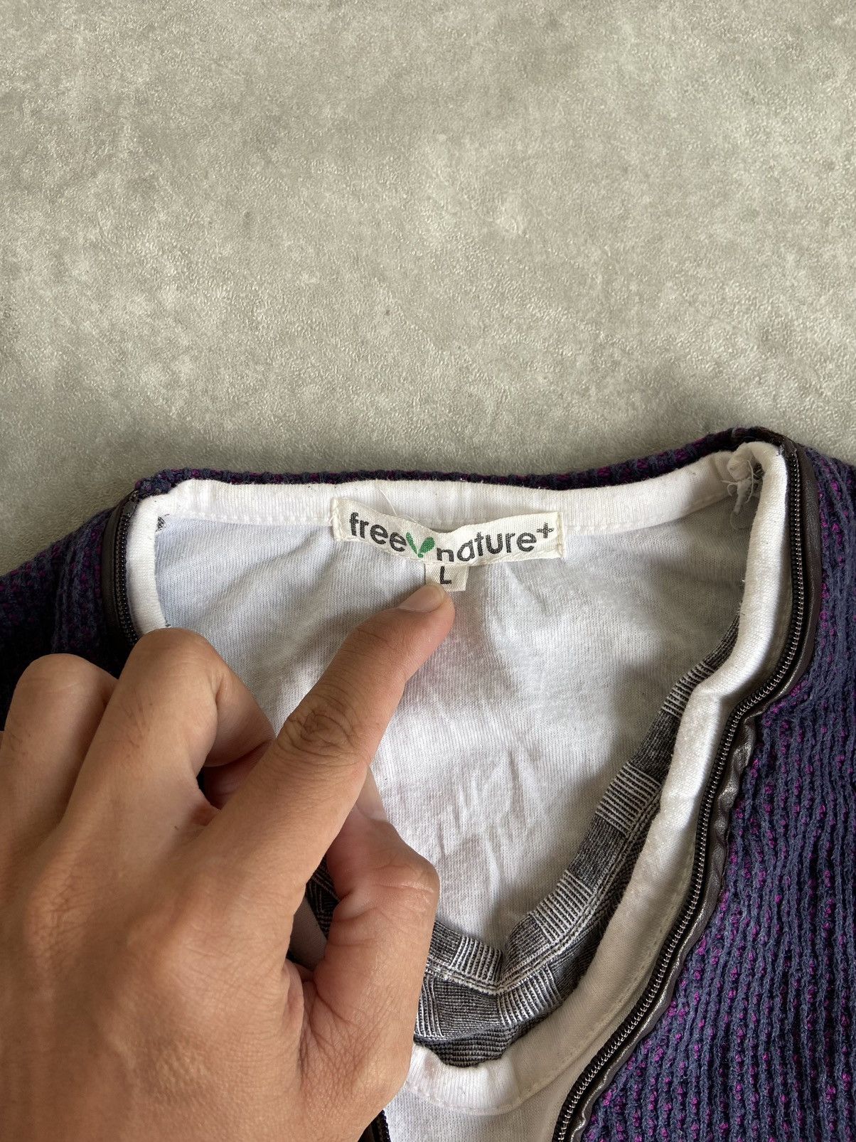 If Six Was Nine × Japanese Brand × KMRii Free Nature Purple Double Layer Longsleeve Size US L / EU 52-54 / 3 - 3 Thumbnail