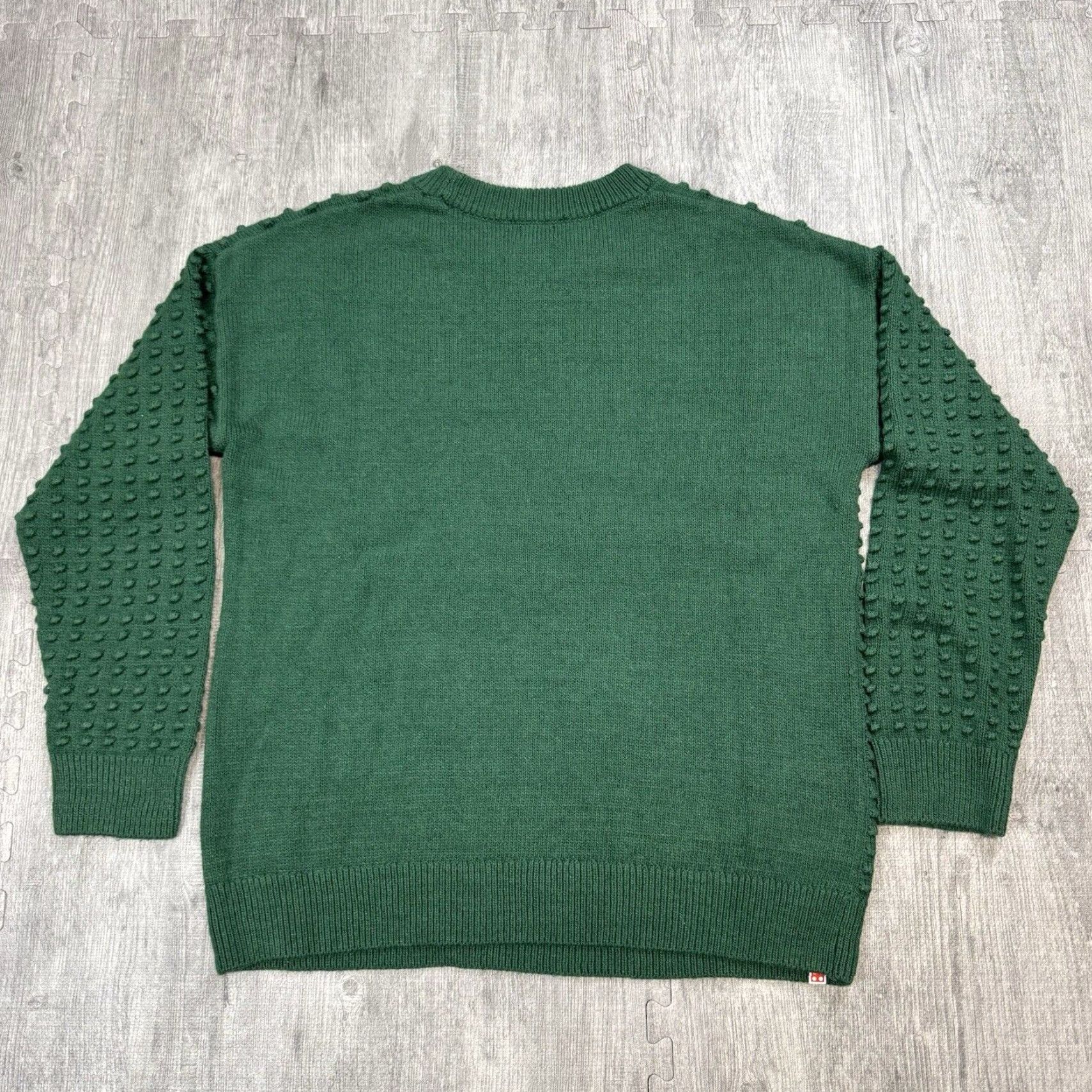 LEGO LEGO MENS TEXTURED BRICK KNIT SWEATER GREEN SIZE LARGE Size US L / EU 52-54 / 3 - 5 Thumbnail