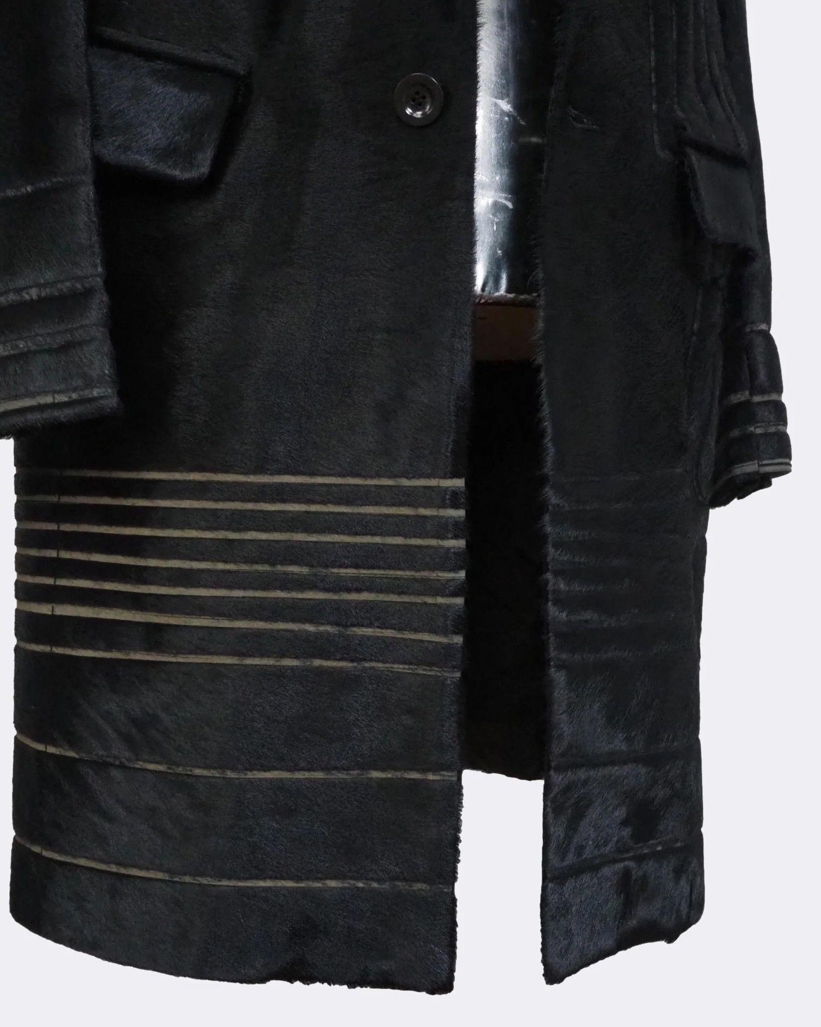 Eternal Men's Exté Laser-cut Calf Hair Leather Jacket $2320 Size US L / EU 52-54 / 3 - 9 Thumbnail