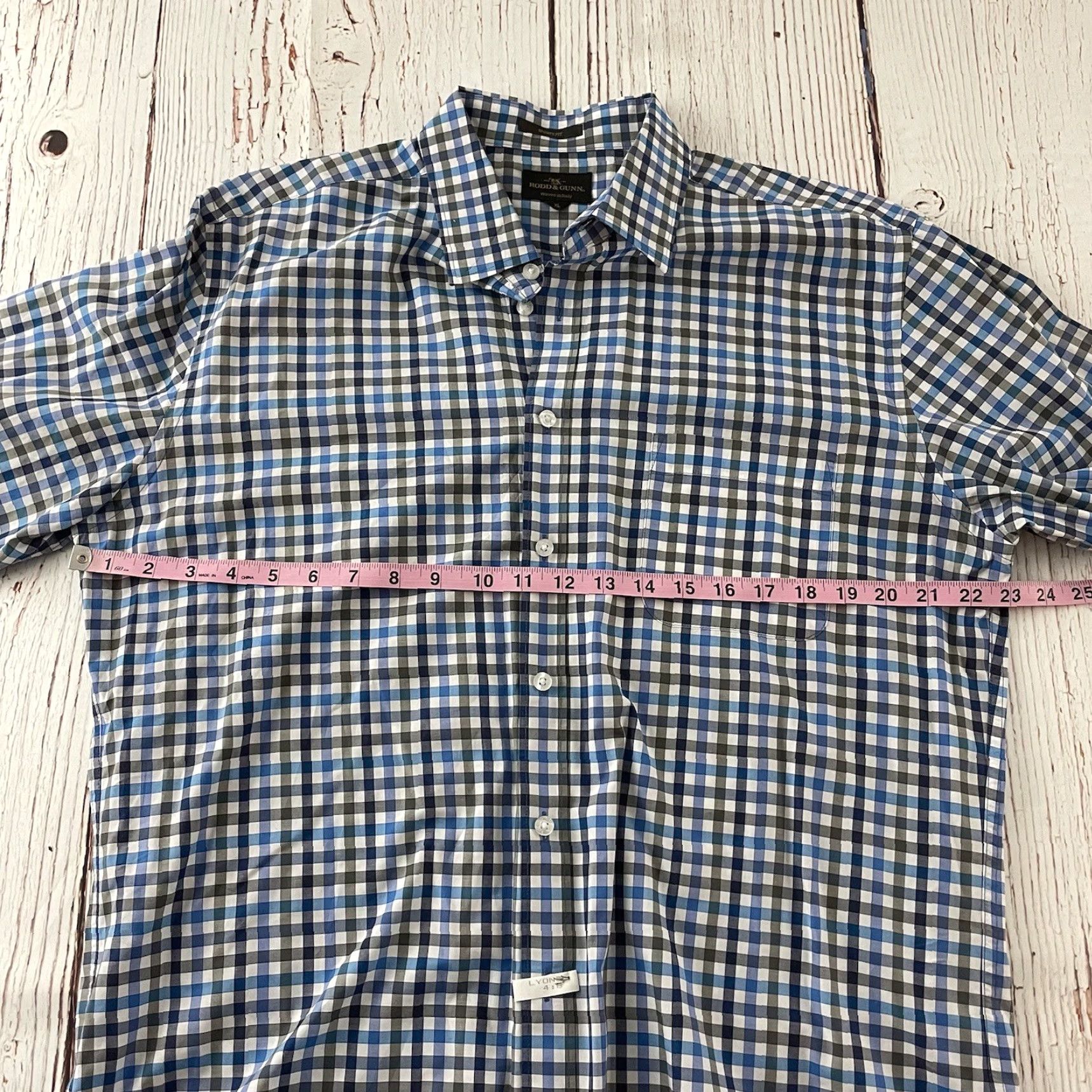 Rodd & Gunn Rodd & Gunn Sports Fit Plaid Long Sleeve Button Front Shirt XL Men Blue Cotton Size US XL / EU 56 / 4 - 4 Thumbnail