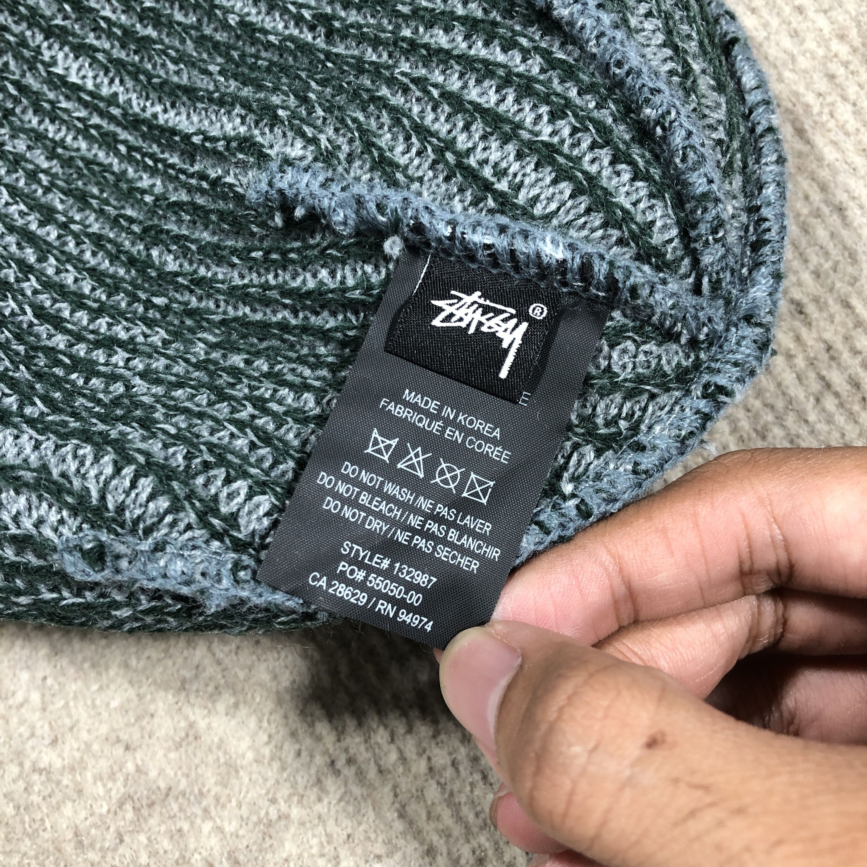 Stussy STUSSY TWO TONE BEANIE HAT • FOREST Size ONE SIZE - 4 Thumbnail