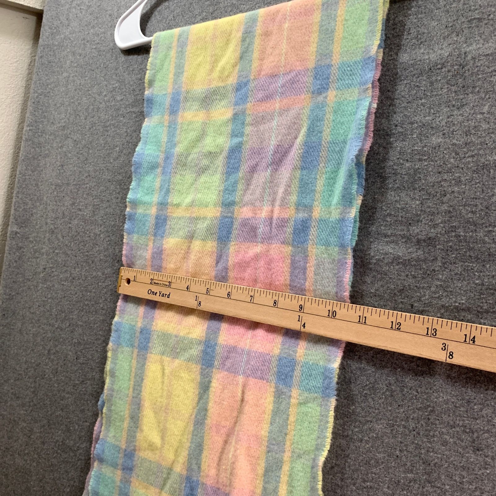 Other 100% Pure New Wool Multicolor Plaid Scarf Size ONE SIZE - 4 Thumbnail