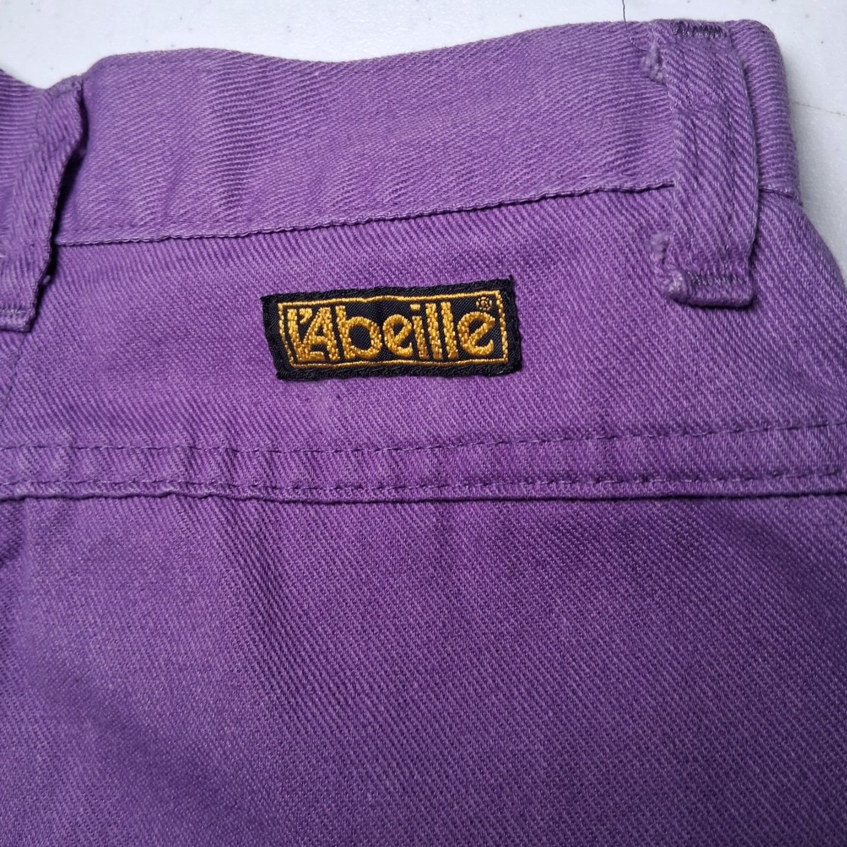 Vintage VINTAGE L'Abeille Sport by Beeline Pants Ladies 80s 90s Purple Pleated Drop Waist 23x27 Slim Tapered Crew Hem Size 32" / US 10 / IT 46 - 4 Thumbnail