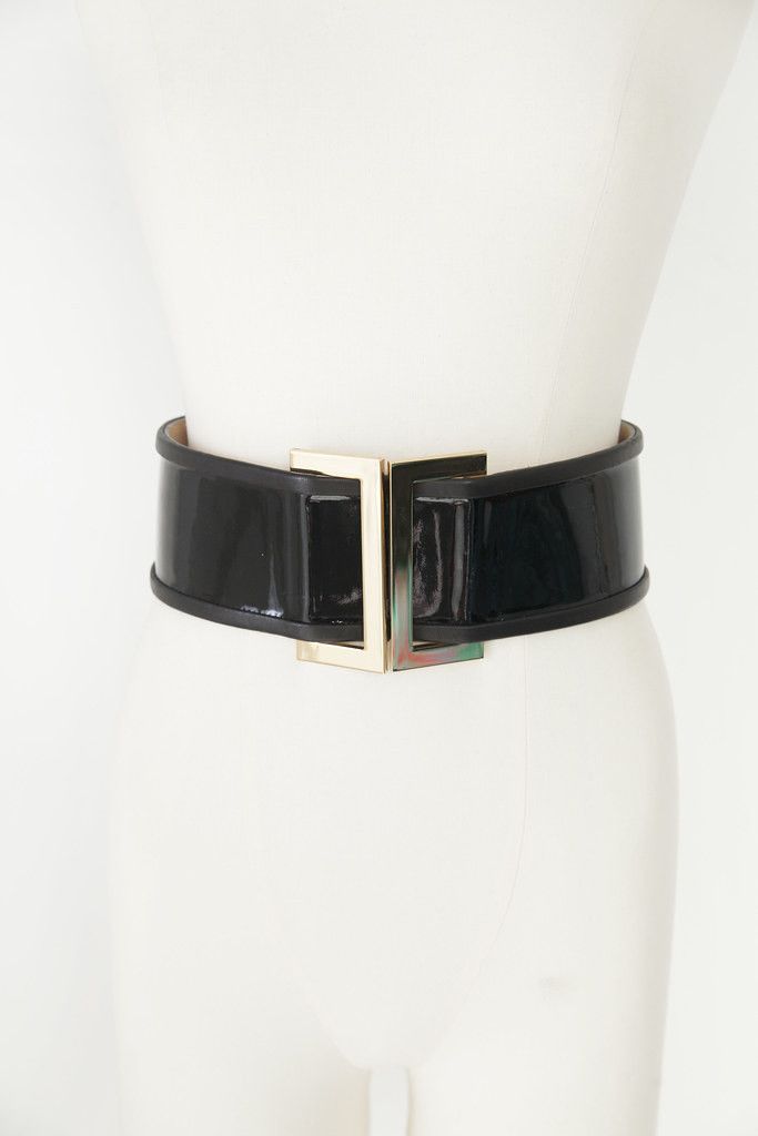 Balmain SS15 black patent leather belt Size ONE SIZE - 1 Thumbnail