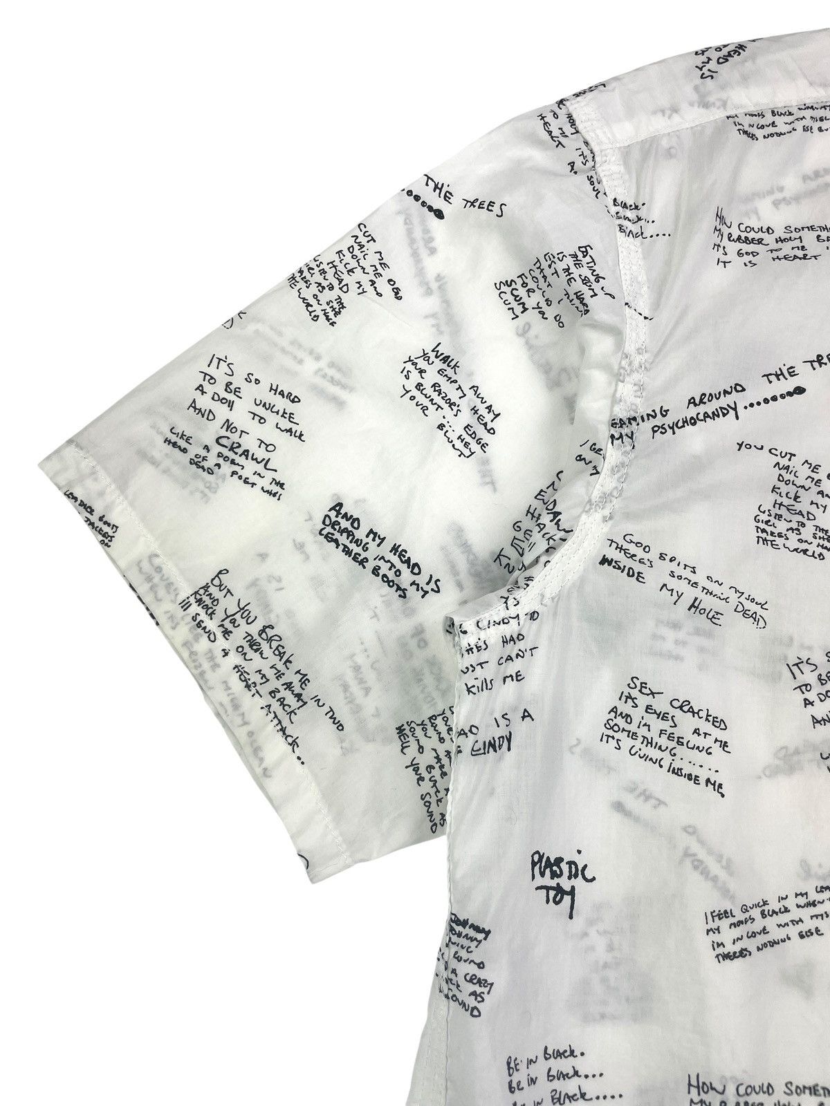 Undercover SS14 "GODOG" - Scribbled Lyrics Button Up T-shirt Size US M / EU 48-50 / 2 - 11 Thumbnail