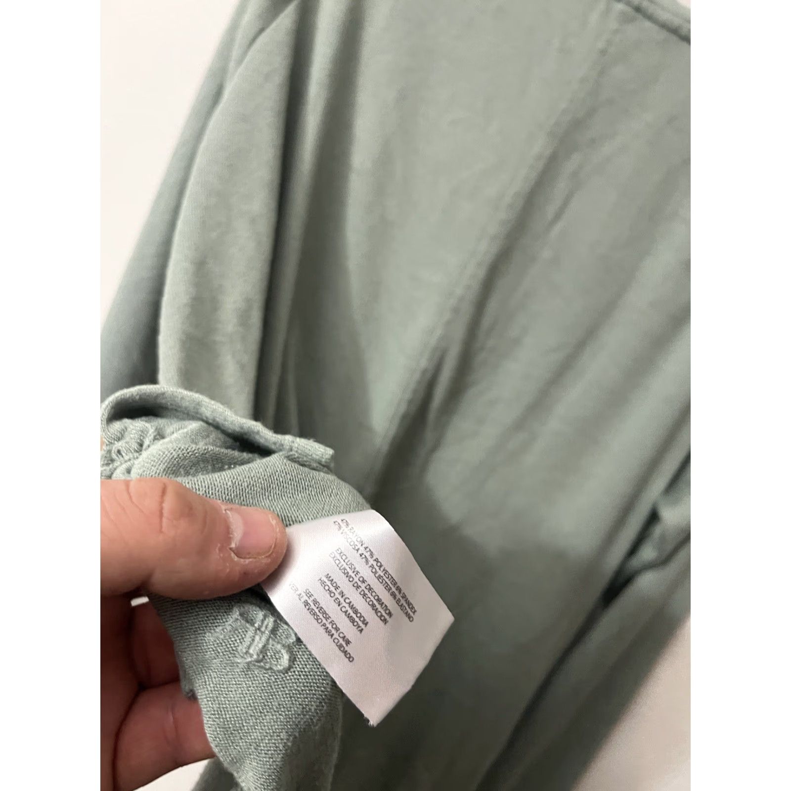 Banana Republic Banana Republic Tunic Shirt Women L Green Raglan Sleeve V-Neck Casual All Seasons Knit Top Size L / US 10 / IT 46 - 4 Thumbnail