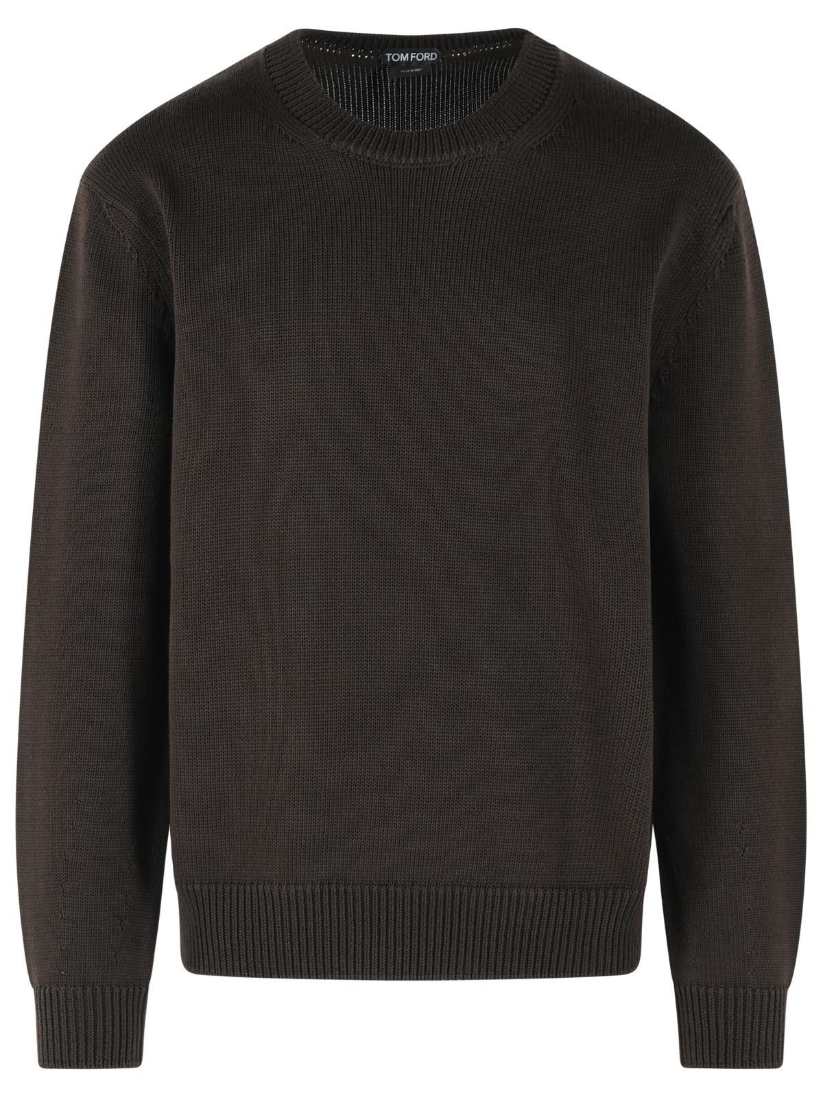 Tom Ford TOM FORD Brown Cotton And Silk Sweater Size US XL / EU 56 / 4 - 1 Thumbnail