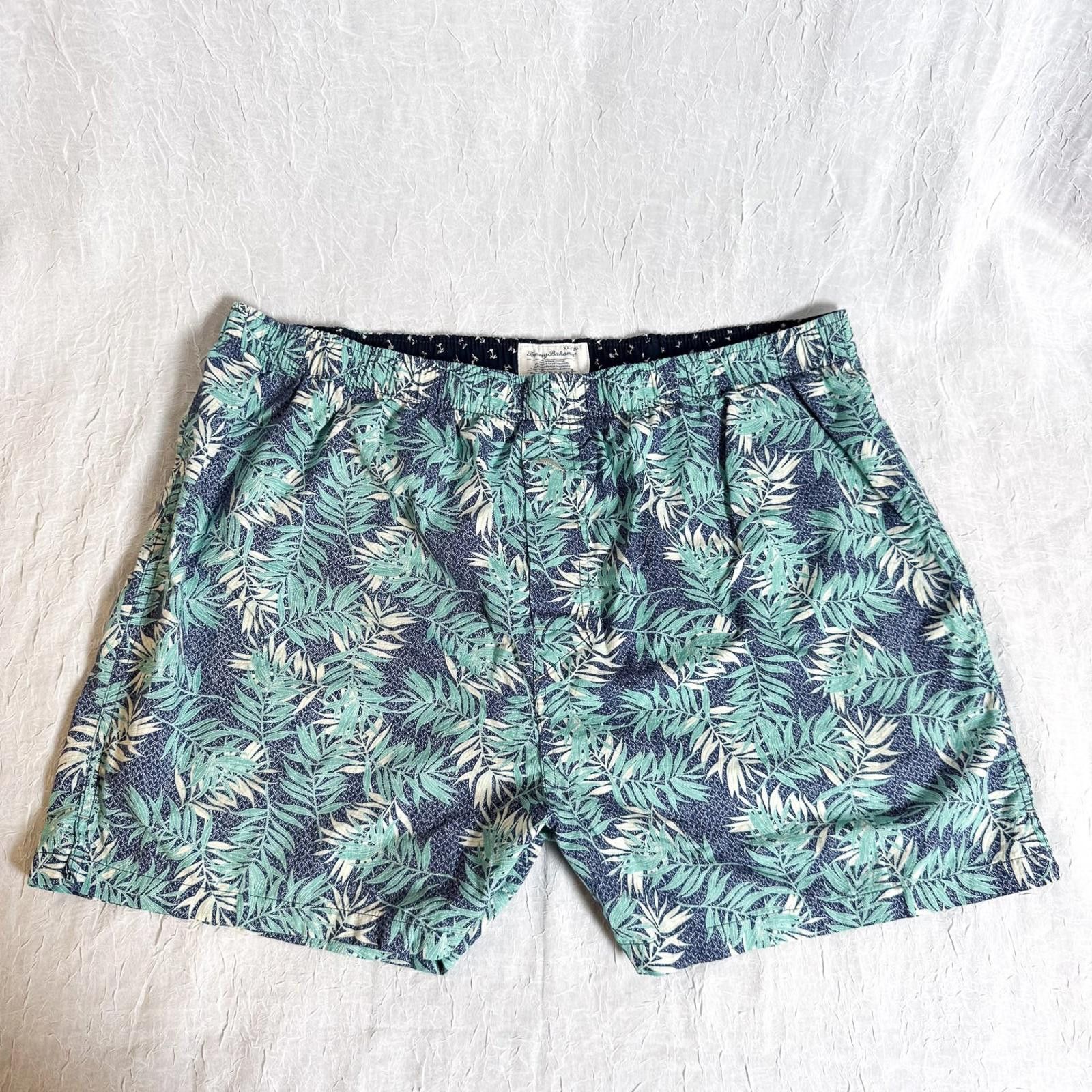 Tommy Bahama Tommy Bahama Shorts Mens XL Blue Palm Print Swim Trunks Size US 36 / EU 52 - 1 Thumbnail