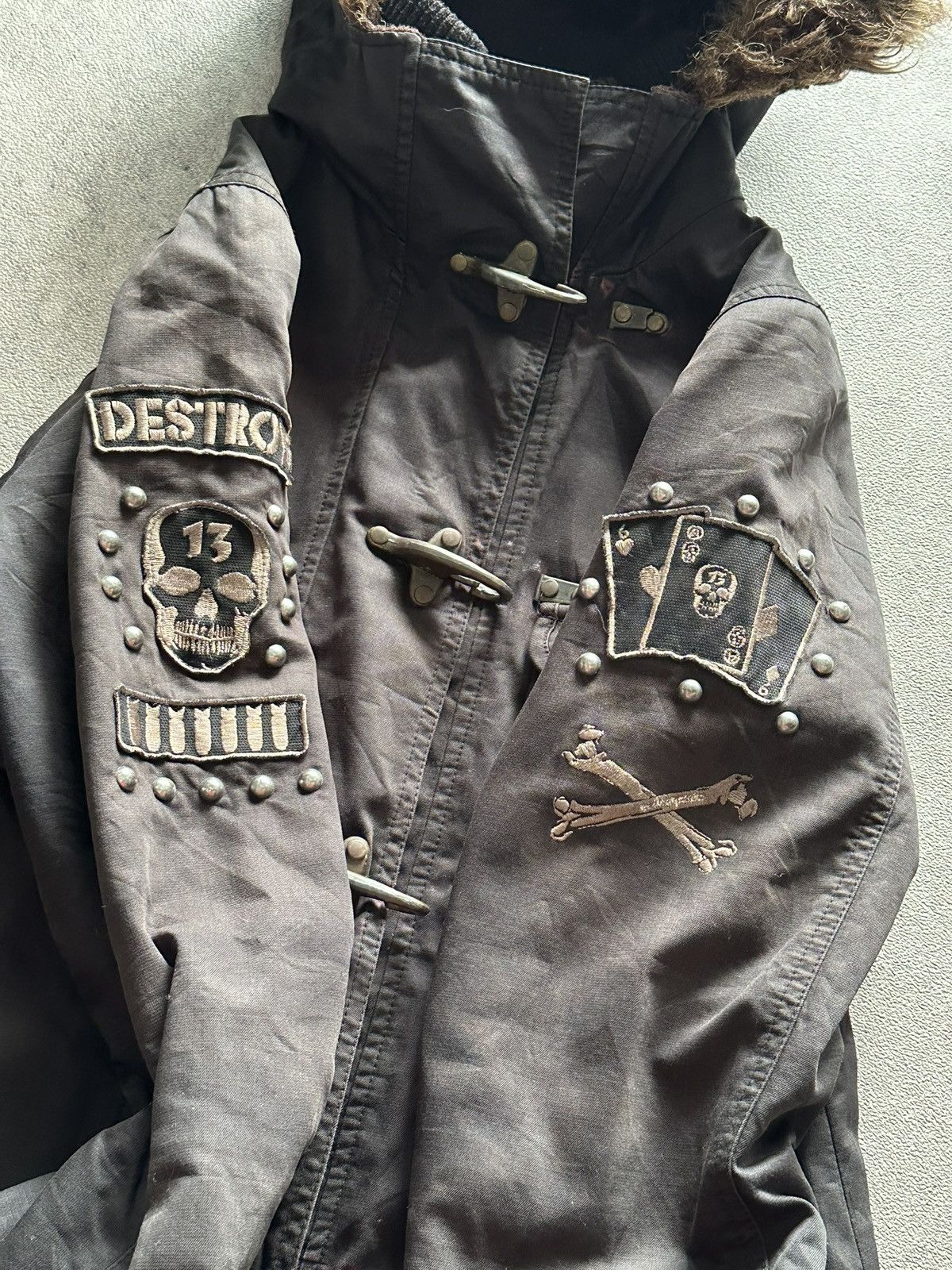 Hysteric Glamour 90s Japanese Fur Grunge Punk Bondage Fishtail Parka Jacket Size US S / EU 44-46 / 1 - 5 Thumbnail