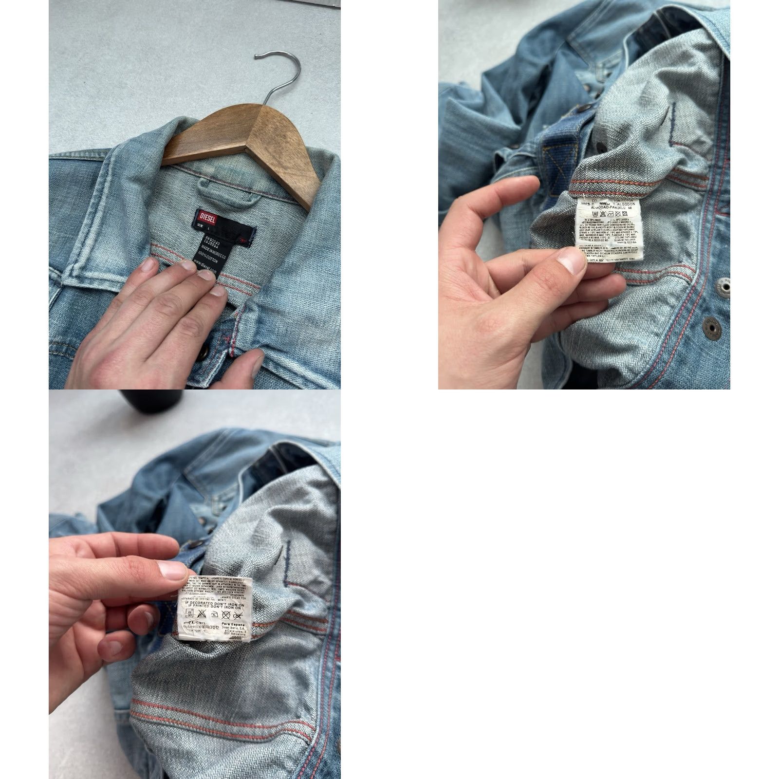Diesel VINTAGE Diesel Denim Jeans Jacket Button Up Blue 90s Men L blue Jeans Jacket Diesel Shirts Size US 33 - 8 Thumbnail