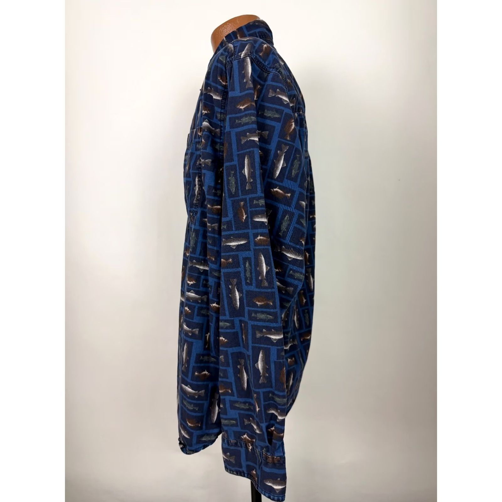 Vintage VINTAGE Columbia Shirt Men M Button-Up Geometric Fish Outdoor 90s Dad Blue Cotton Size US M / EU 48-50 / 2 - 7 Thumbnail