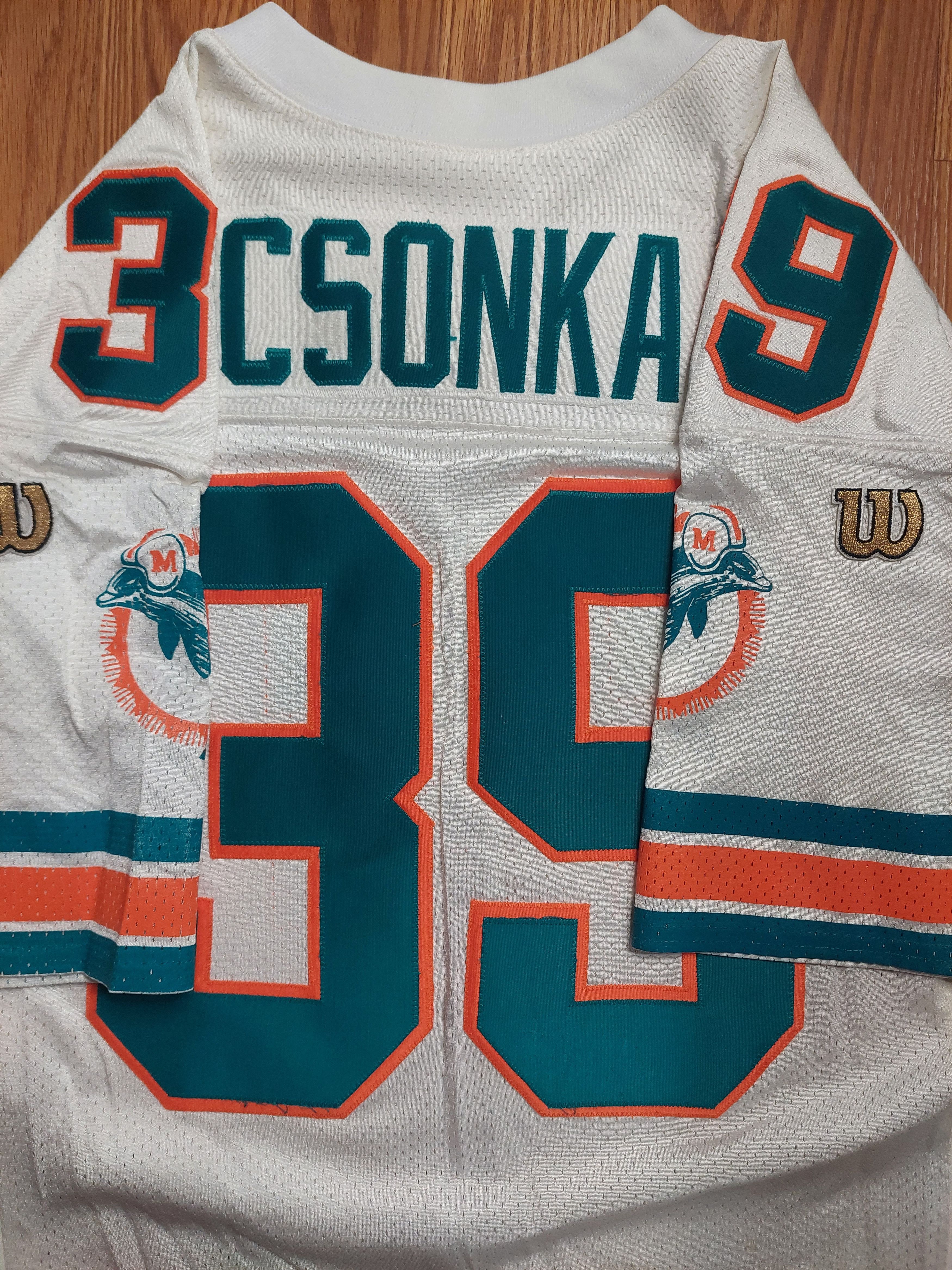 Wilson Authentic Miami Dolphins Larry Csonka Wilson NFL Jersey Size US XL / EU 56 / 4 - 9 Thumbnail