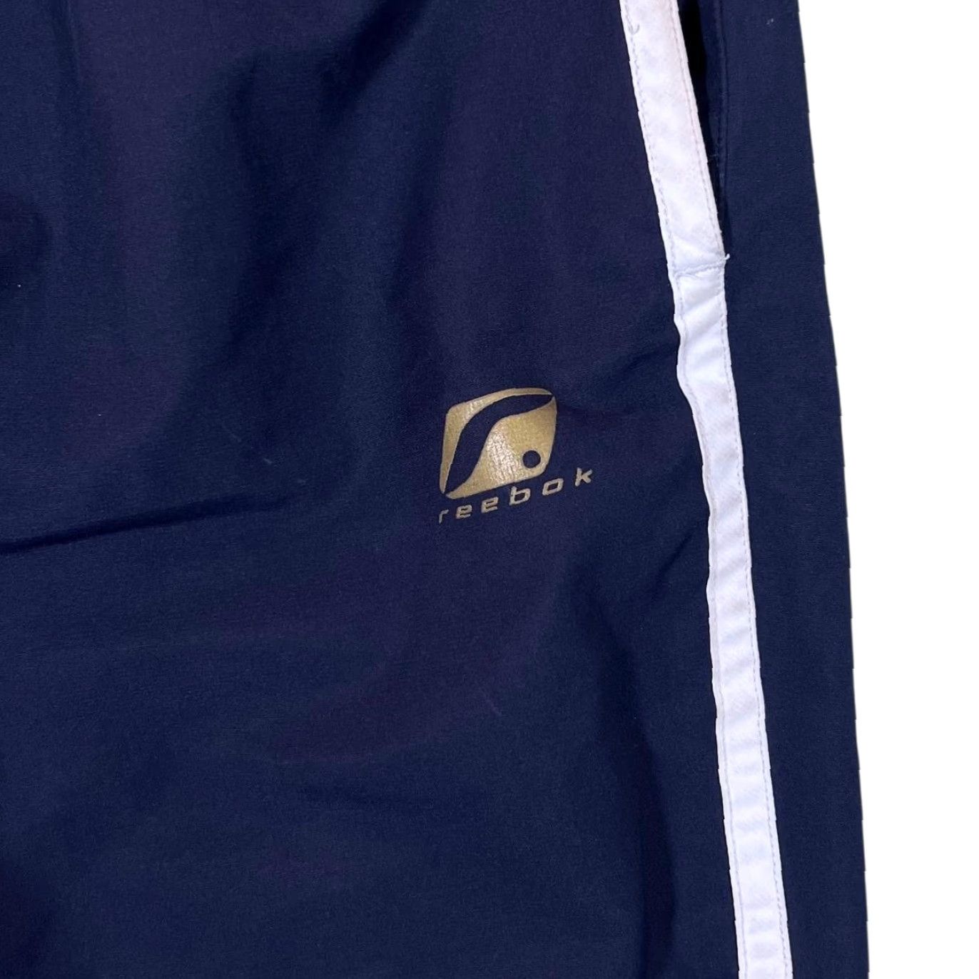 Reebok Reebok Track Pants Navy 00s Women's UK 12 Straight Cuff Trousers Gym & Training Size 34" / US 12 / IT 48 - 4 Thumbnail