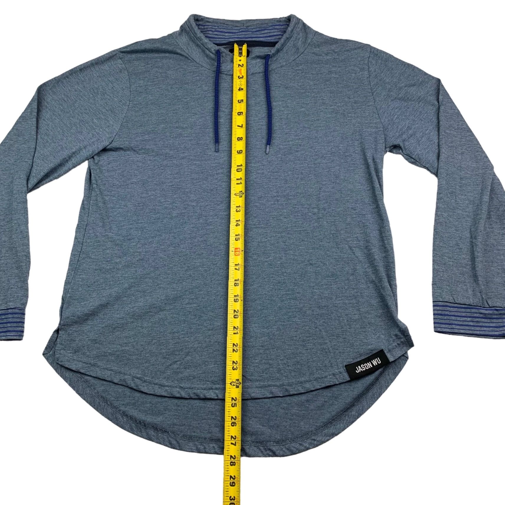 Jason Wu Jason Wu x EvaAir Men’s Pullover Sweatshirt Blue Large Mock Neck Drawstring Lightweight Shirt Size US L / EU 52-54 / 3 - 5 Thumbnail