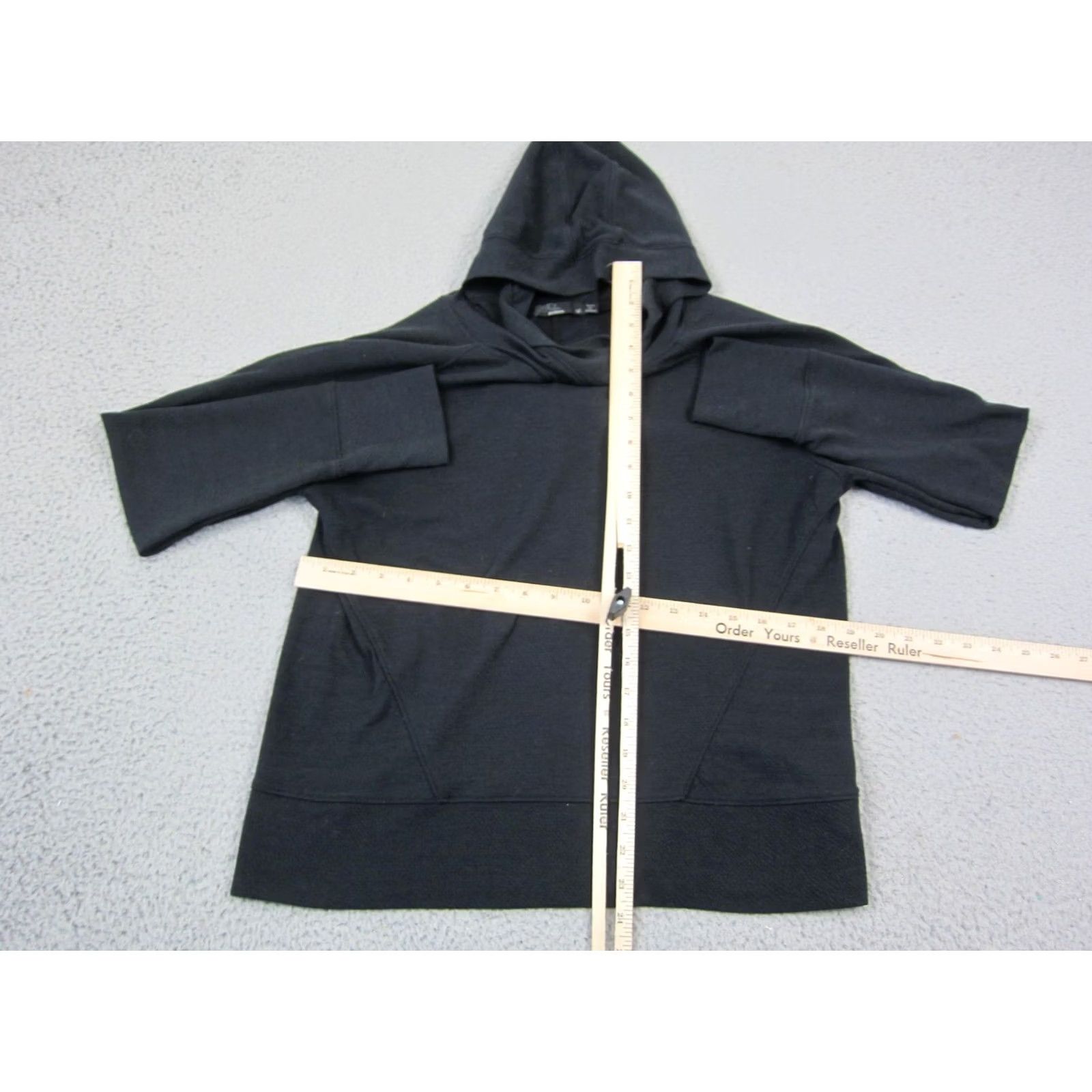 Prana VINTAGE Prana Hoodie Womens M Black Sunrise Sweatshirt Pullover Logo Casual 90s Sports Hooded Pockets Womens Size M / US 6-8 / IT 42-44 - 5 Thumbnail