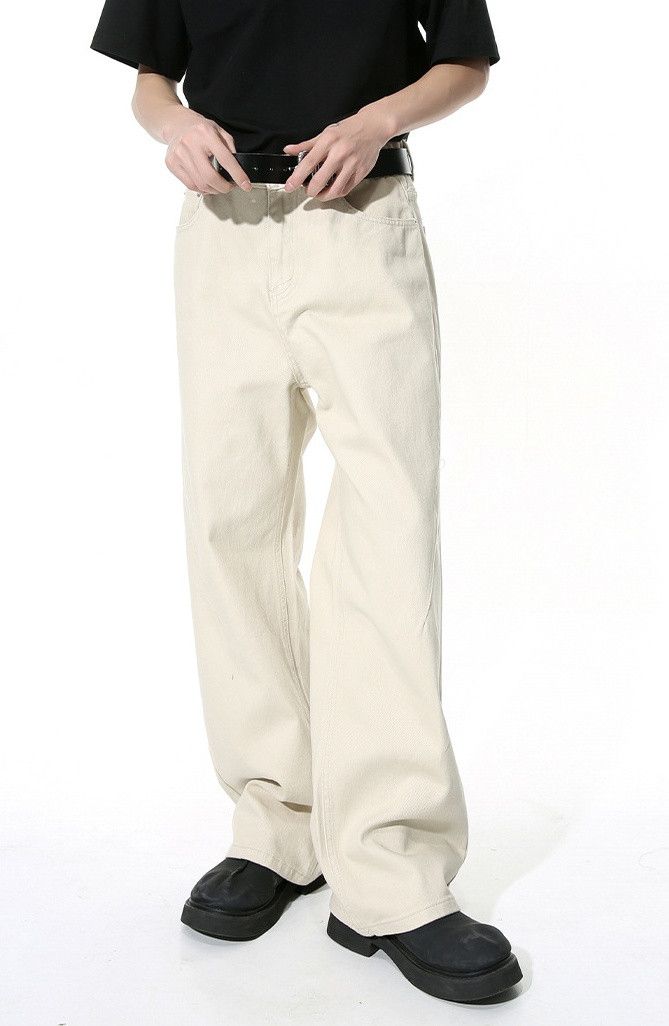 Japanese Brand × Jean Solid color simple straight loose versatile jeans Size US 32 / EU 48 - 1 Thumbnail