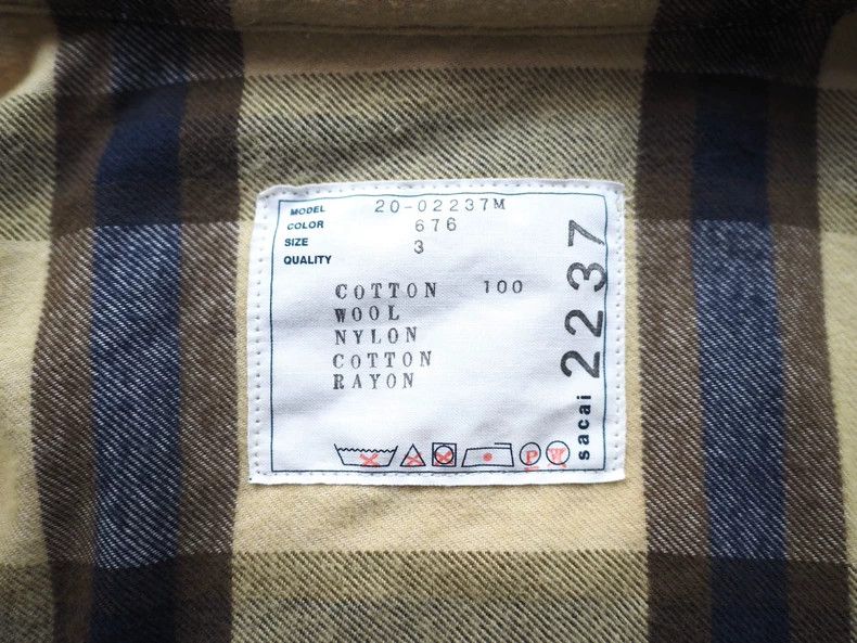 Sacai Sacai Yellow Double Deconstructed Check Shirt 2504-Nextarro Size US L / EU 52-54 / 3 - 5 Thumbnail