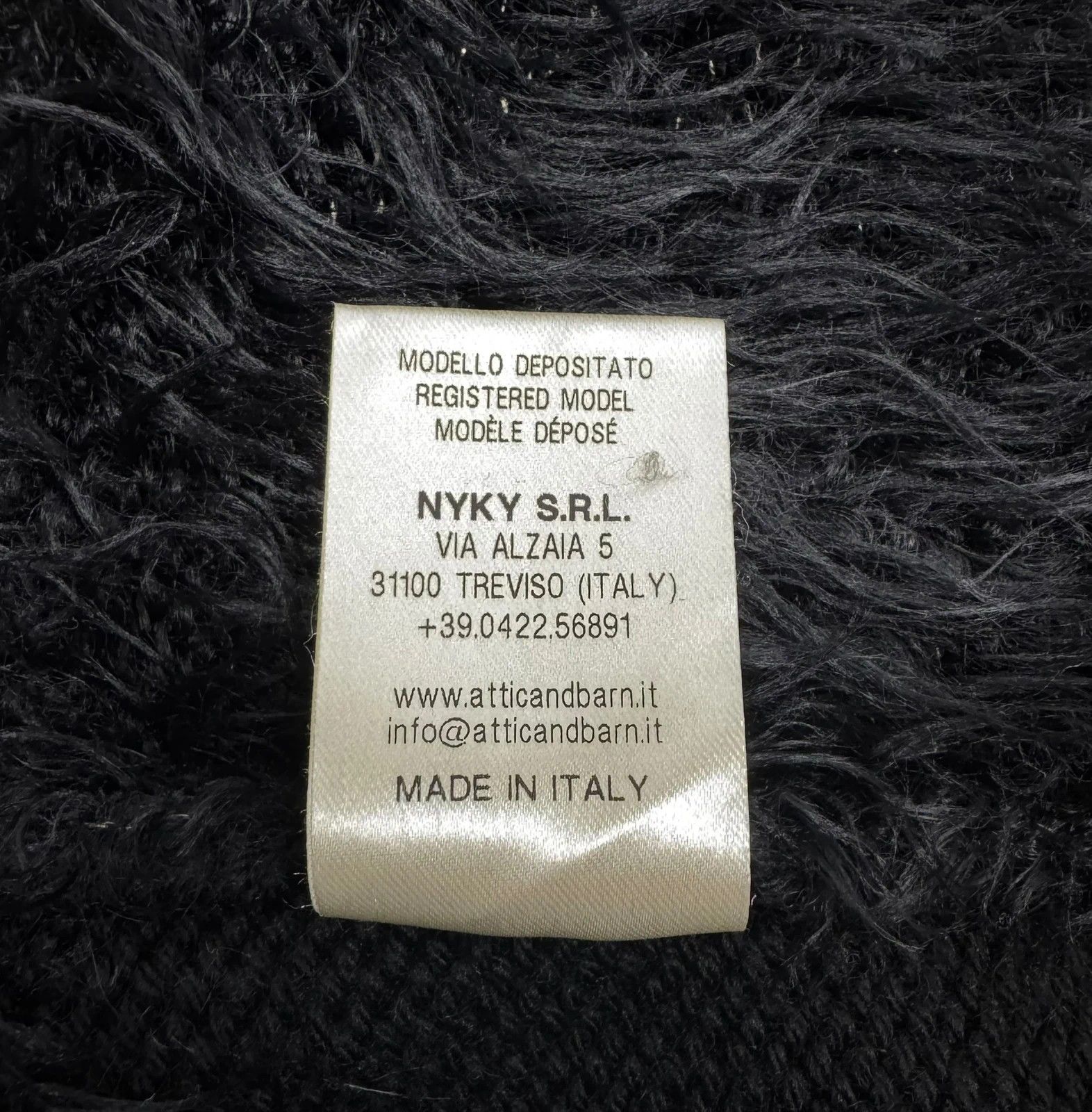 Other Attic and Barn Wool Sweater V-Neck Faux Fur Trim Size M / US 6-8 / IT 42-44 - 11 Thumbnail