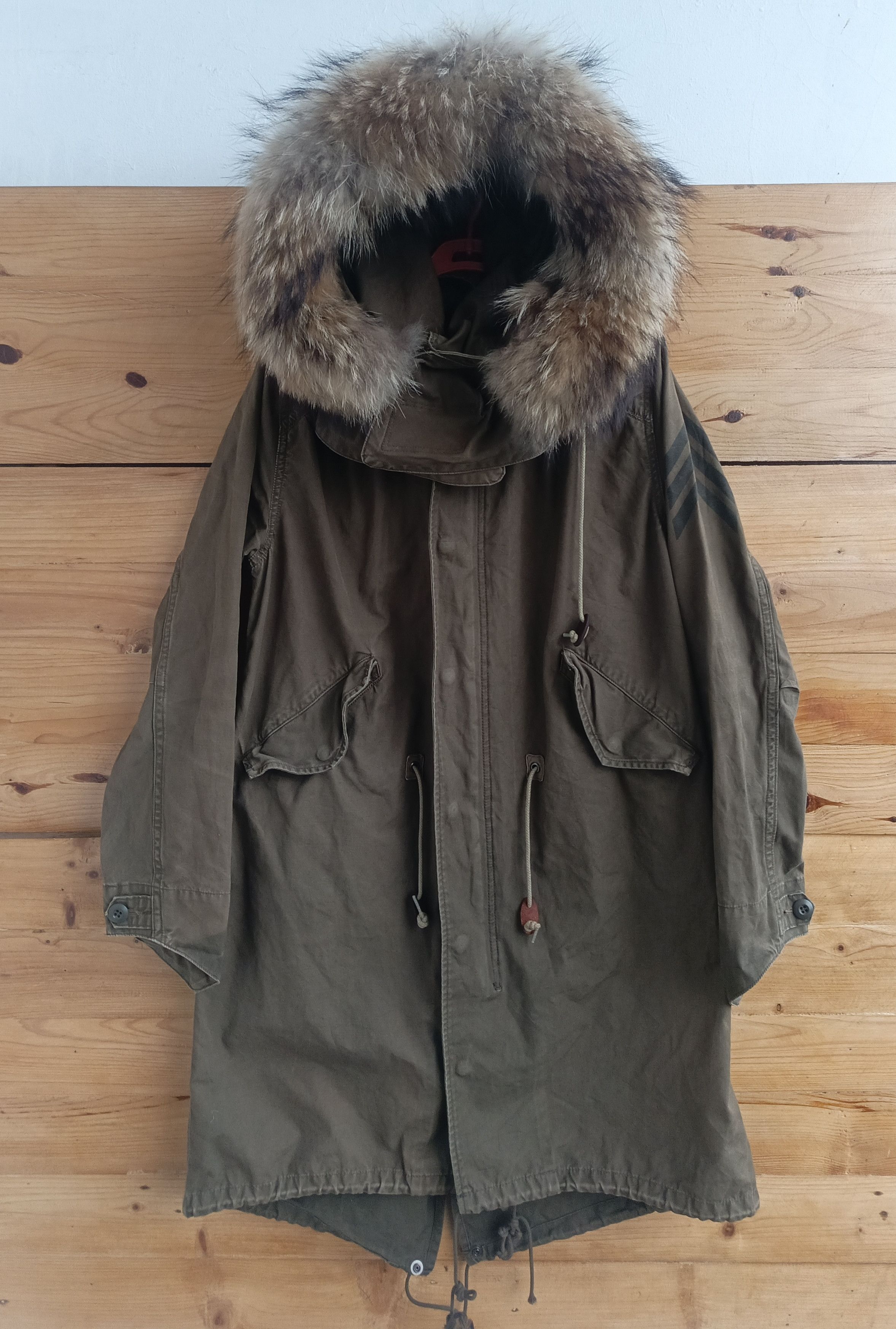 Real Fur Parka Fishtail Fakemink Style