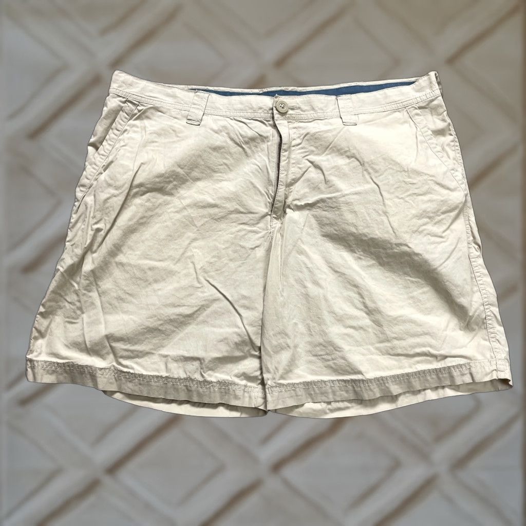 Vintage Columbia Chino Shorts Mens 38 Beige Cotton Flat Front Pocket Casual Outdoor Size US 38 / EU 54 - 1 Thumbnail