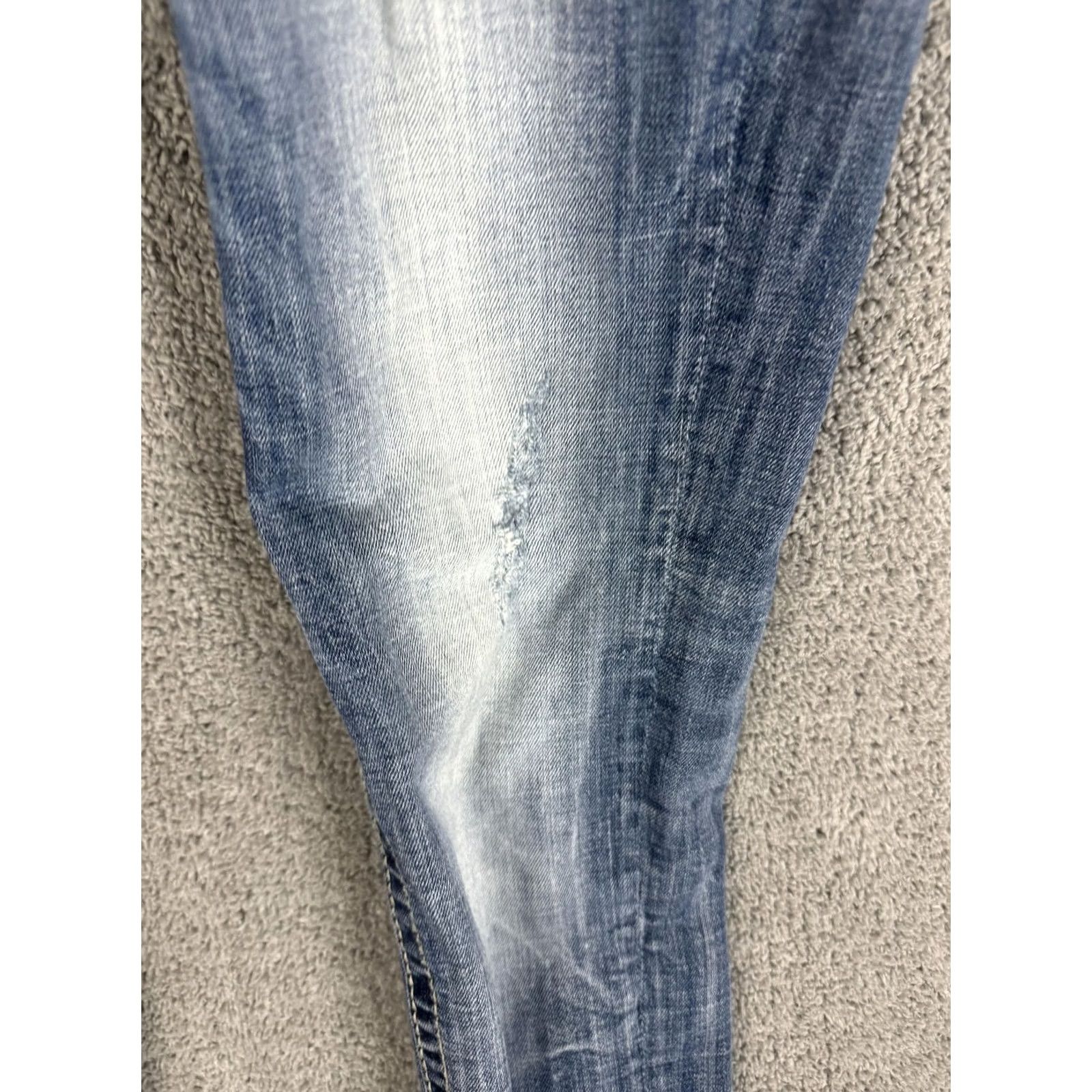 Miss Me Miss Me Jeans Womens 26 Blue Ankle Cropped Skinny Distressed Embellished Size 26" / US 2 / IT 38 - 6 Thumbnail