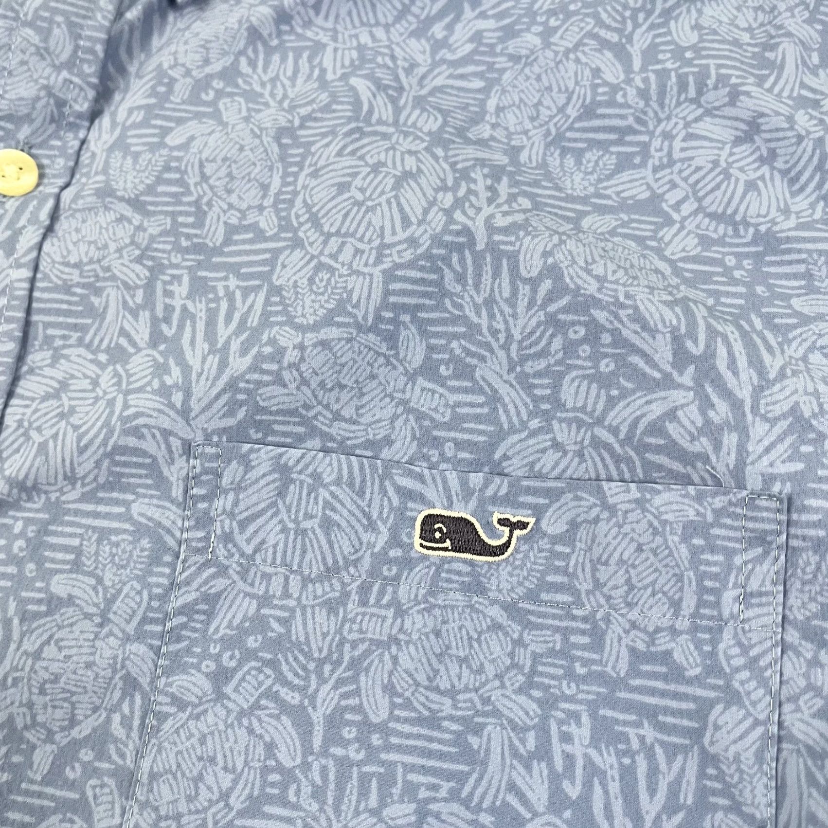 Vineyard Vines Vineyard Vines Men's Tucker Shirt Short Sleeve Button-Up Casual Blue Sea Turtle Performance Slim Fit M Size US M / EU 48-50 / 2 - 2 Thumbnail
