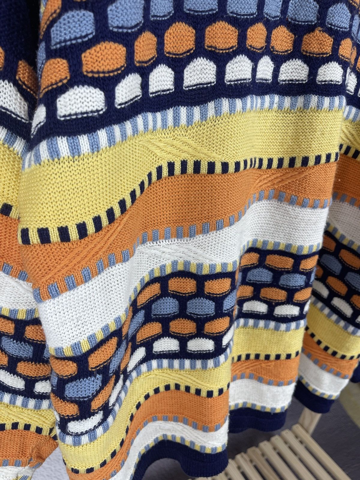 Vintage Vintage coogi style coloured cable knit sweater oversized Size US M / EU 48-50 / 2 - 8 Thumbnail