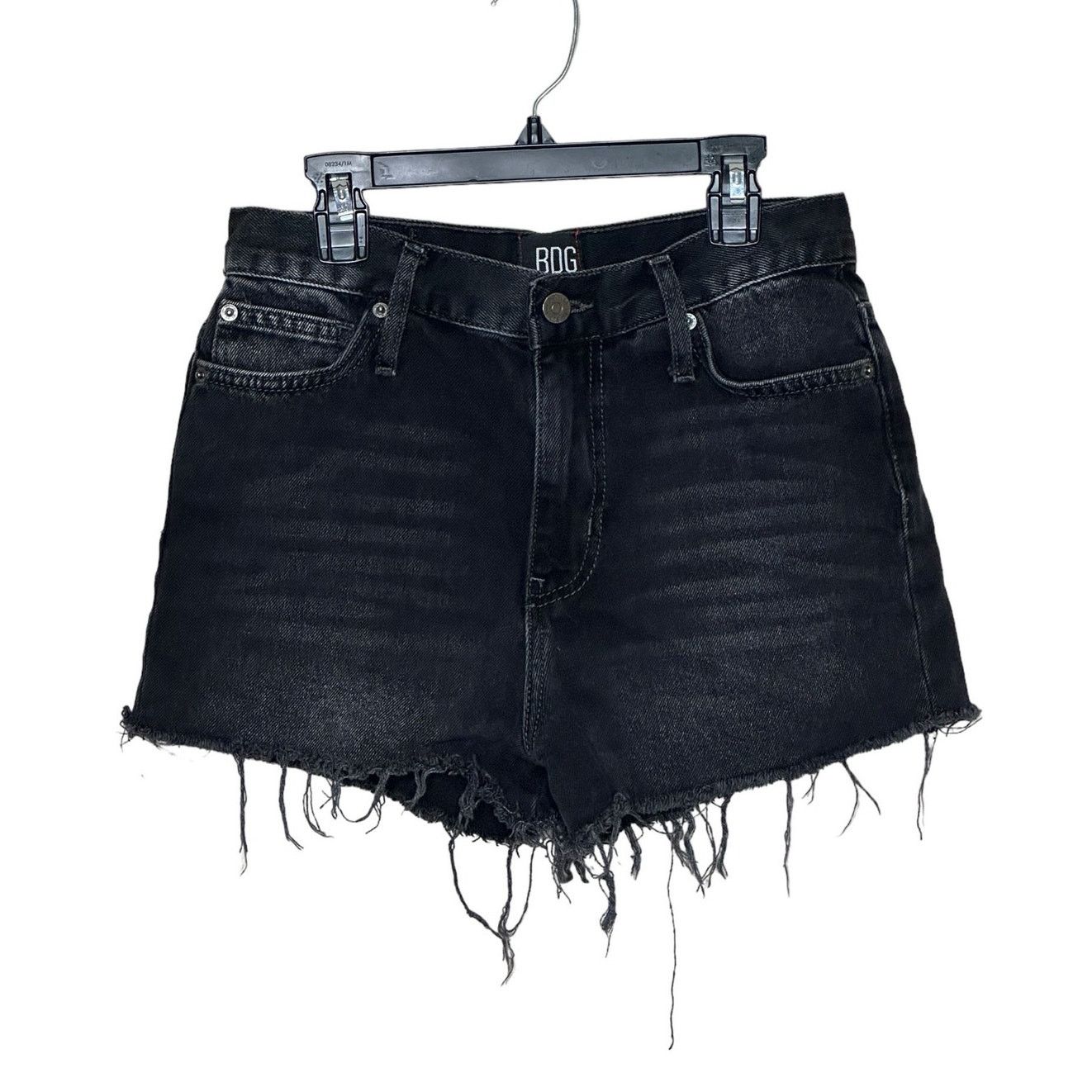 Bdg BDG black denim raw hem shorts size 26 Size 28" / US 6 / IT 42 - 7 Thumbnail