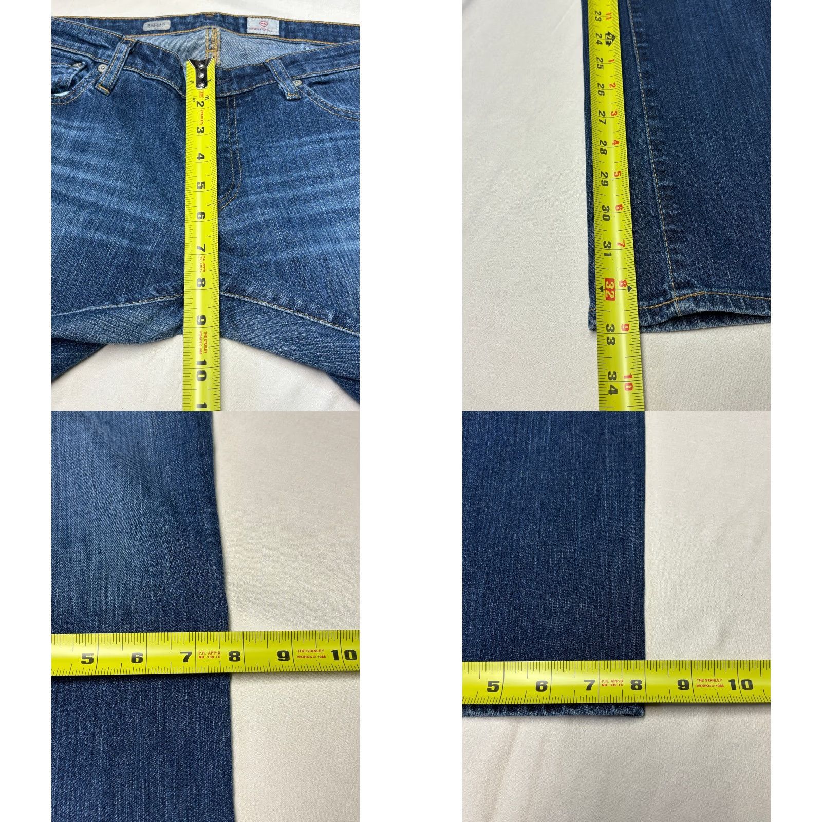 Vintage AG Adriano Goldschmied Ballad Slim Boot Jeans Blue 31 Inseam 32 USA Womens Vintage? No Size 24" / US 00 / IT 34 - 9 Thumbnail