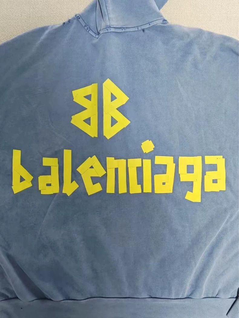 Balenciaga Balenciaga 24ss Haze Blue Adhesive Tape Masked Paper Alphab Size US M / EU 48-50 / 2 - 3 Thumbnail