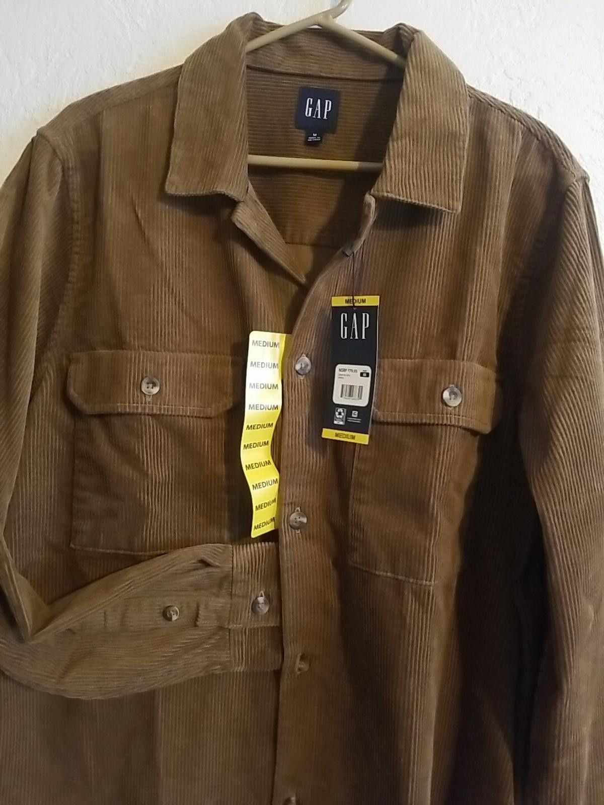 Gap Gap Mens Medium Corduroy Long Sleeve Button Up Cotton Shirt Size US M / EU 48-50 / 2 - 4 Thumbnail